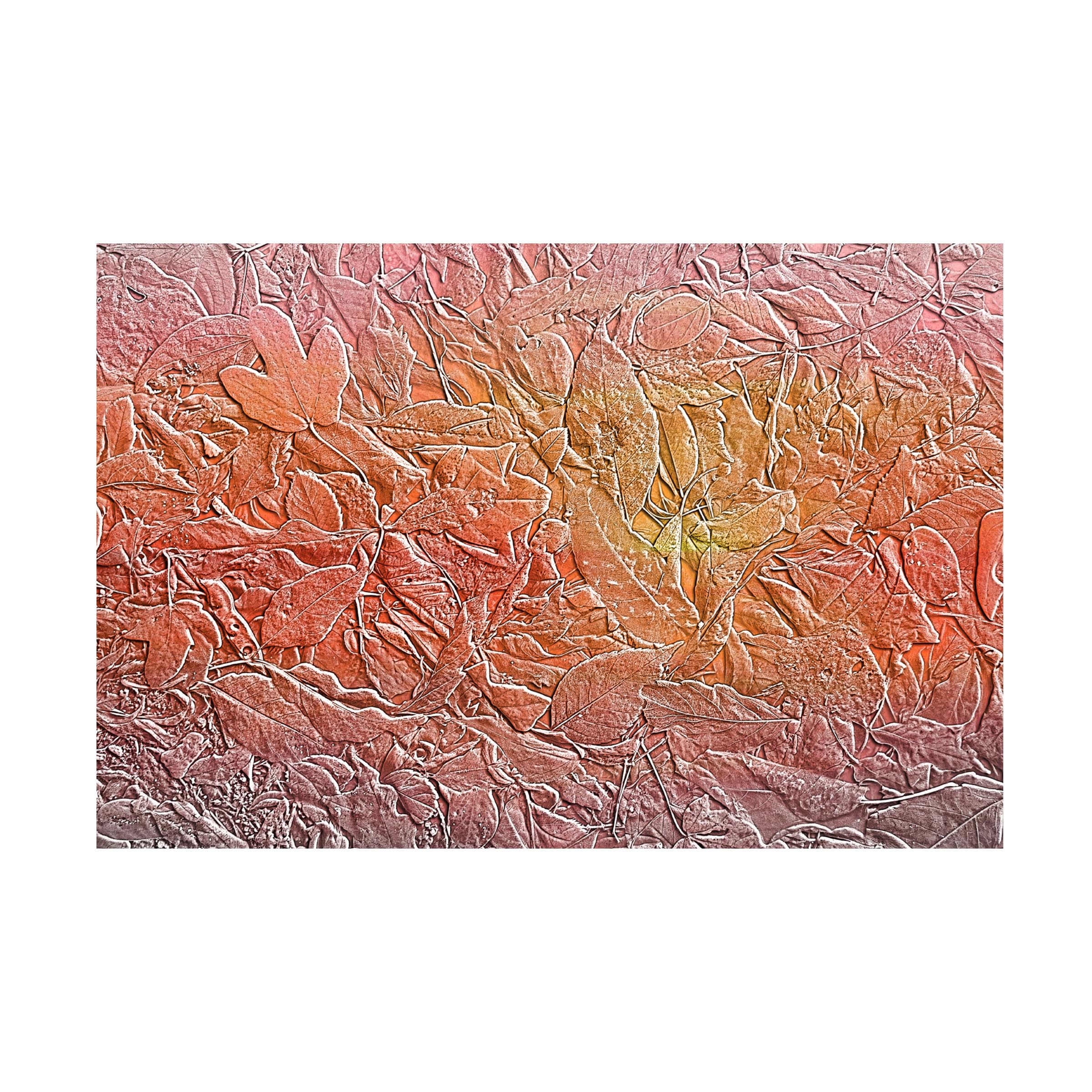 Anita Vincze 'Leaves in Pastel Colors 01' Canvas Wall Art Print - Modern Abstract Floral Painting for Living Room, Bedroom & Office Decor