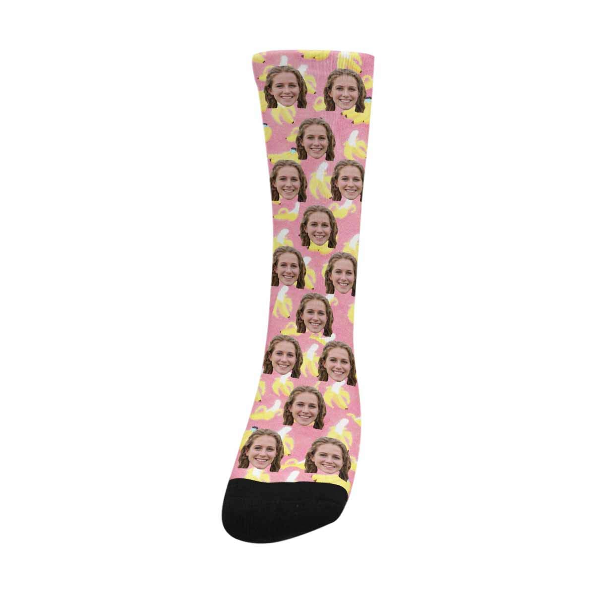 Custom Photo Socks for Valentine's Day - Personalized Rose Print Face Socks - Unique Couple Gift for Anniversary, Birthday & Romantic Occasions