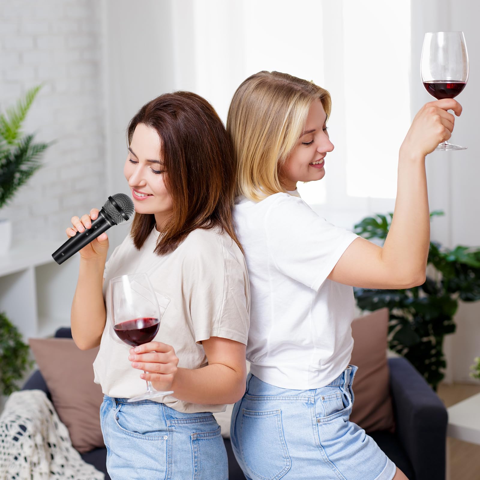 Prasacco 2-Pack Realistic Fake Microphone Toy for Kids - 6.5x2.1 Inch Plastic Karaoke Microphone Prop for Speech Practice, Singing, and Pretend Play - Perfect for Birthday Parties, Talent Shows & Home Performances