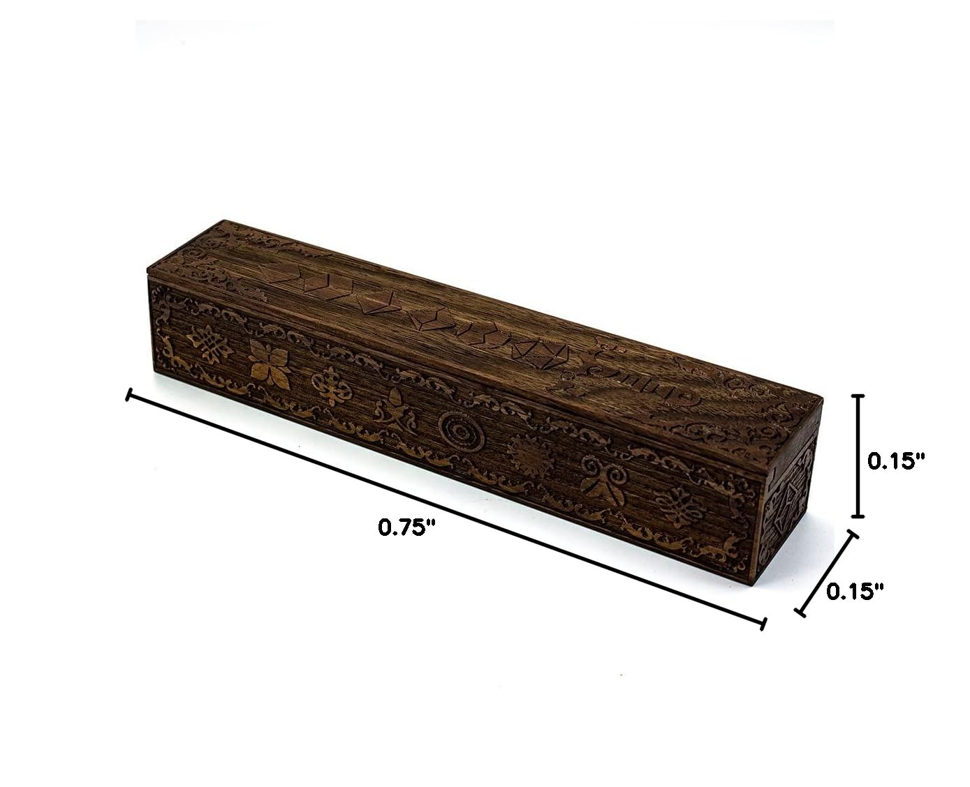 UDIXI Wooden DND Dice Box - Premium Walnut Dice Storage Case with Slide Lid (Sword Design) - Perfect for Dungeons & Dragons, RPG Games, and Tabletop Gaming Accessories