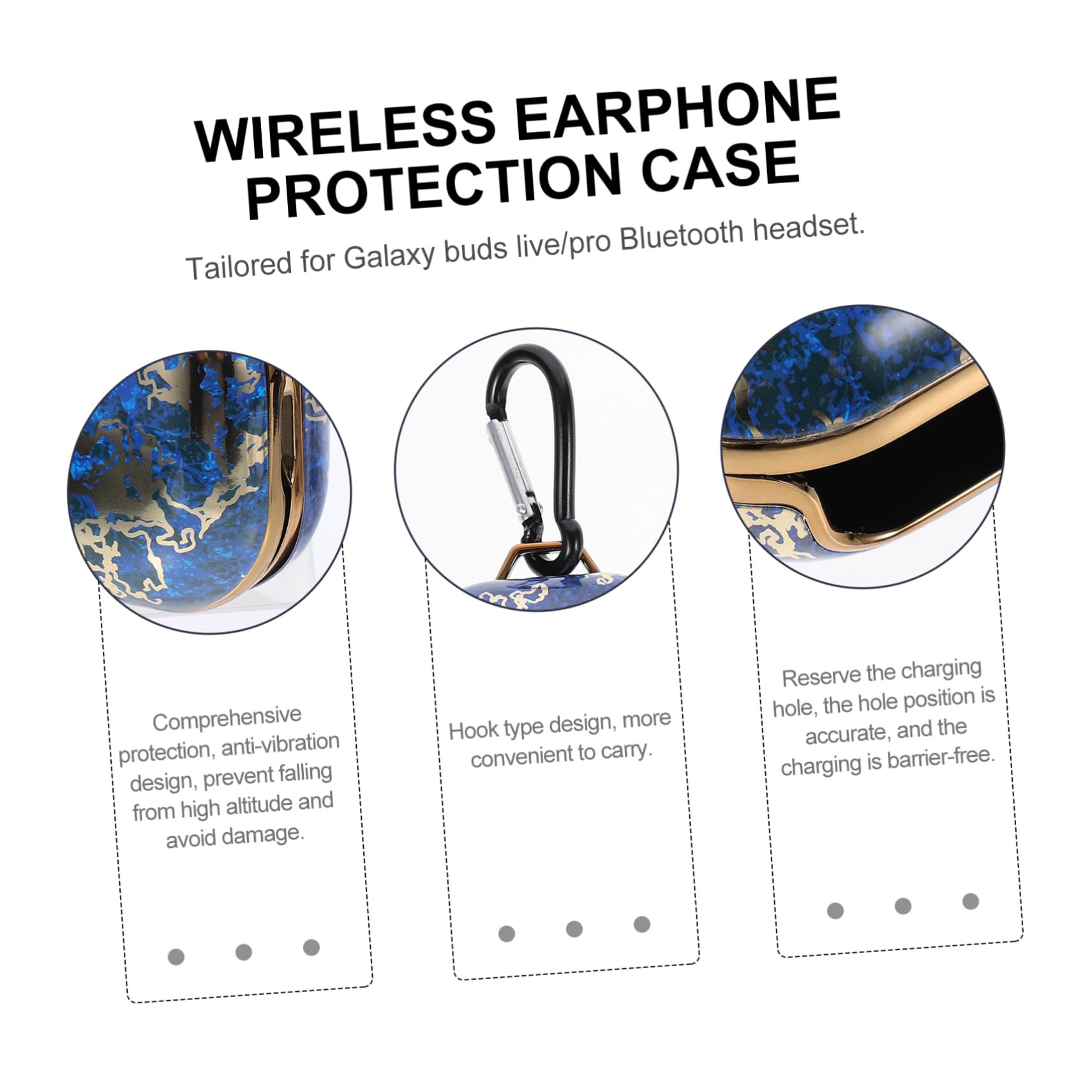 OSALADI Premium Electroplated Headphone Case - Anti-Scratch Protective Cover with Creative Design - Perfect Gift for Music Lovers (Ideal for Travel, Gym & Daily Use)