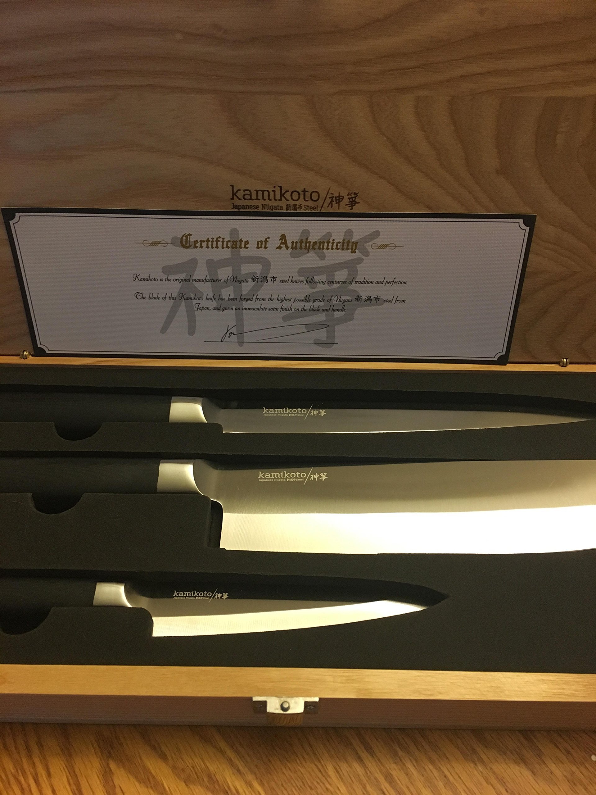 Kamikoto Kanpeki Premium Japanese Knife Set - 6-Piece High Carbon Stainless Steel Kitchen Knives for Professional Chefs & Home Cooking - Perfect for Slicing, Dicing, and Precision Cutting