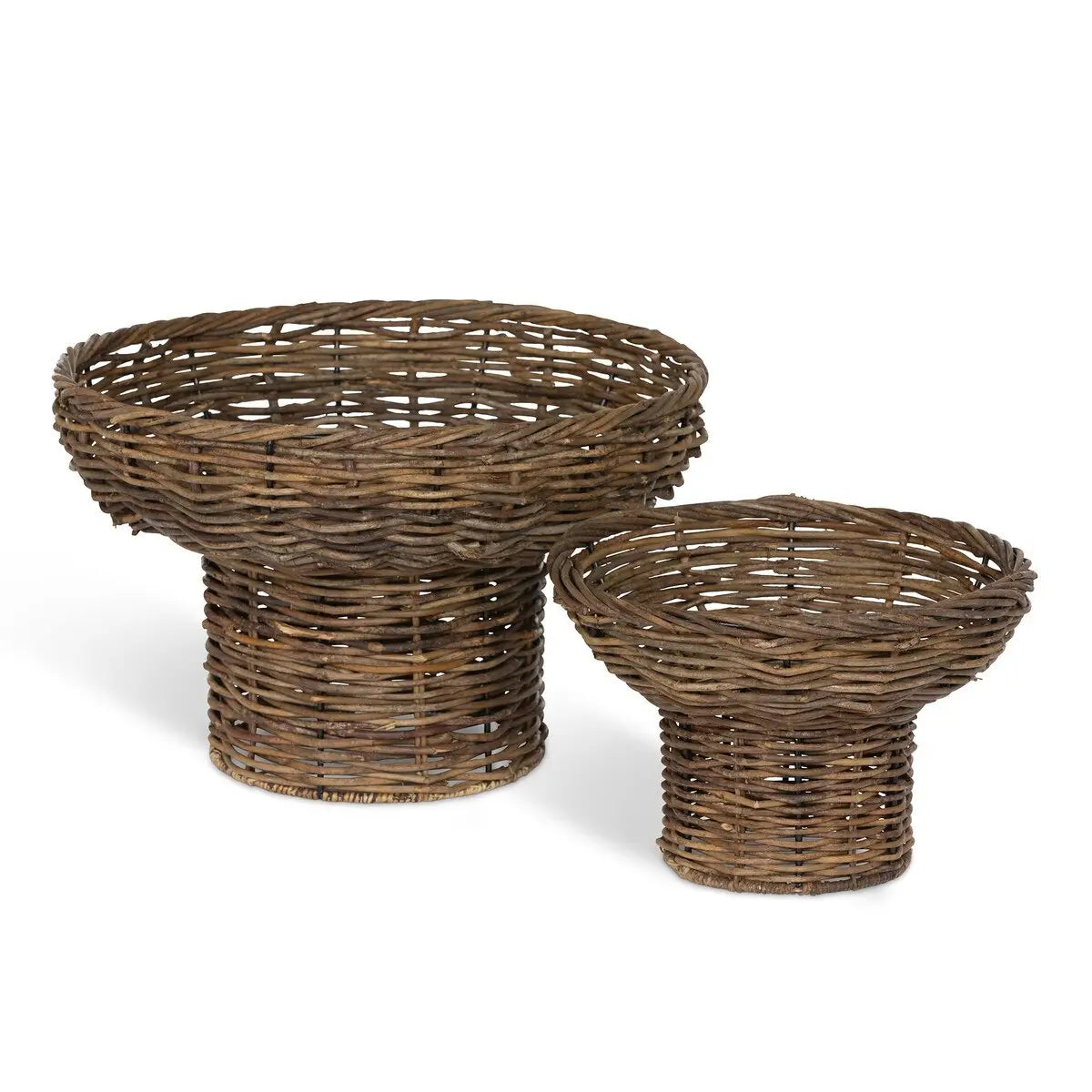 Island Palm Decorative Pedestal Set - 3-Piece Tropical Home Decor Accent Stand for Living Room, Bedroom, or Patio - Perfect for Plants, Statues, and Display Items