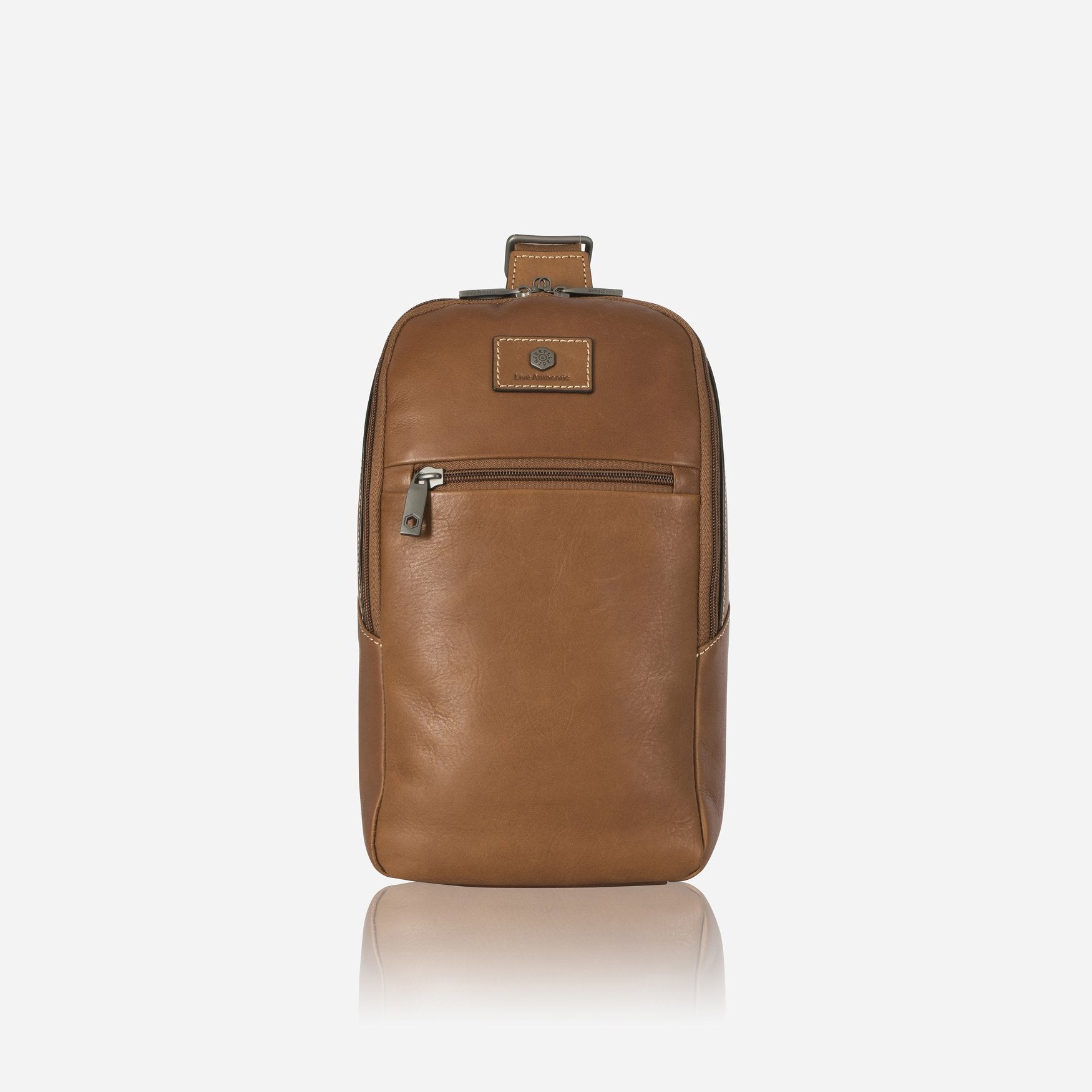 Jekyll & Hide Montana Single Strap Backpack for Men - Durable Leather Sling Bag with Adjustable Strap - Perfect for Travel, Hiking & Everyday Use