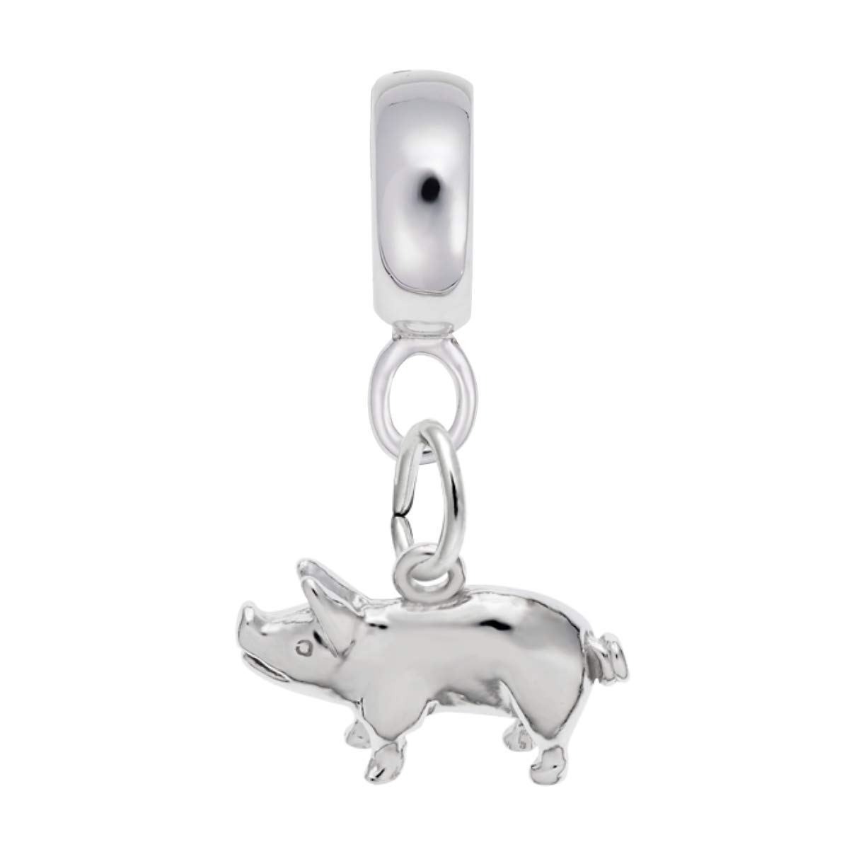 Pig Charm Dangle Beads for Jewelry Making - DIY Bracelet & Necklace Charms - Perfect for Animal Lovers, Gifts, and Handmade Crafts