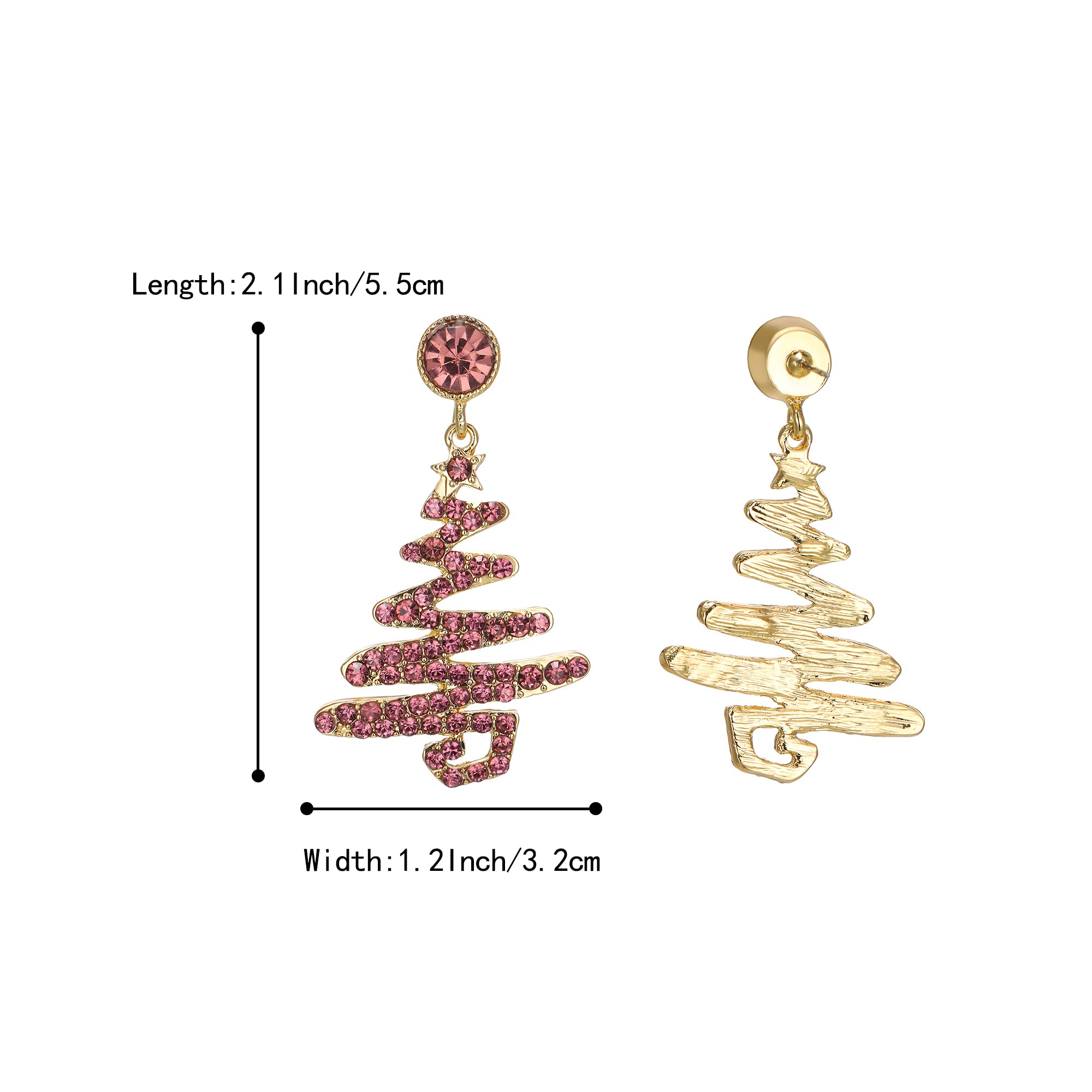 Sparkling Christmas Star Crystal Dangle Earrings for Women - Holiday Party Prom Accessories | Elegant Xmas Gift for Festive Celebrations & Special Occasions