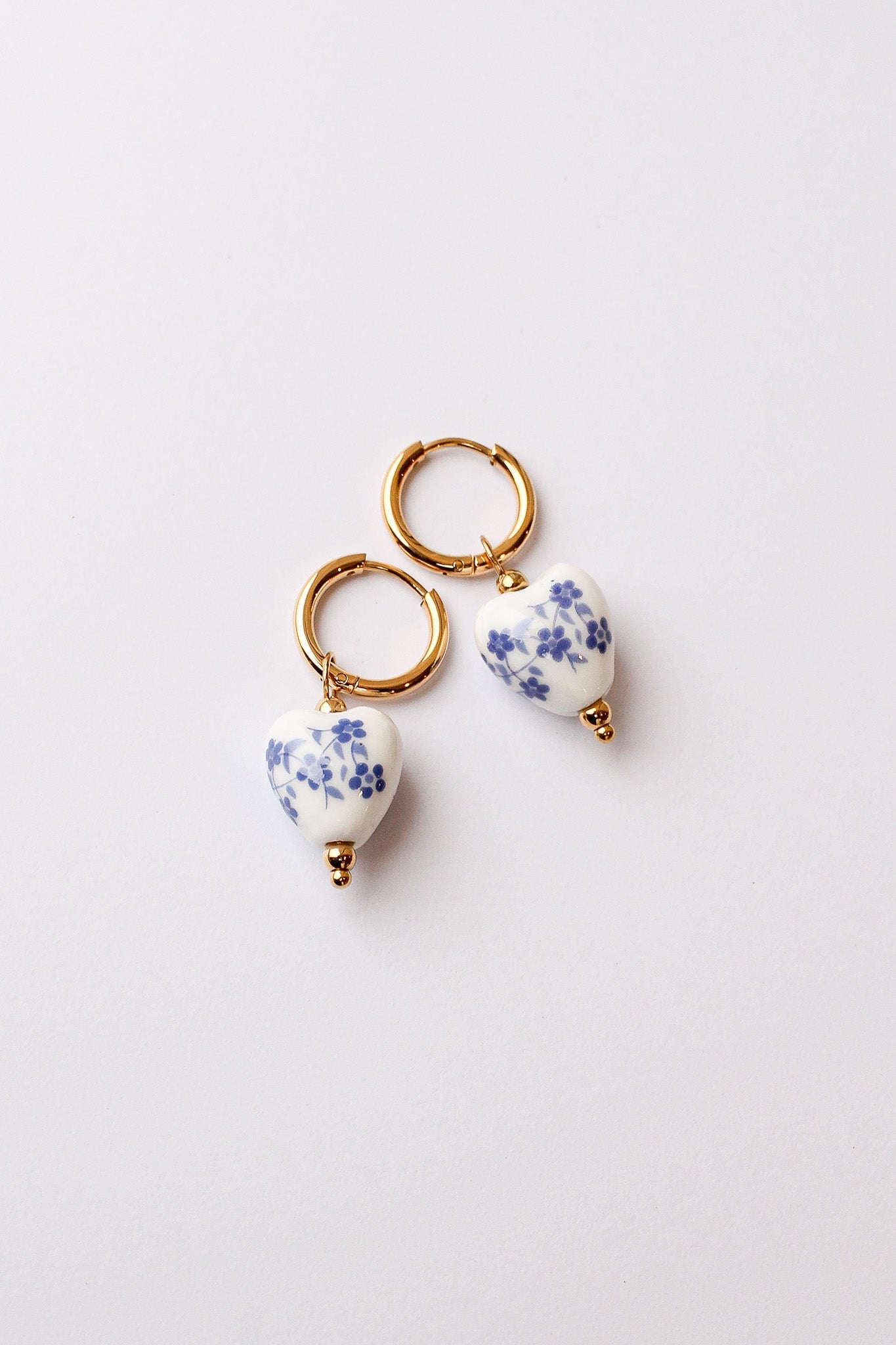 Mini Bella Hoop Earrings in Blue - Dainty Gold Hoops for Women, Perfect for Everyday Wear & Special Occasions