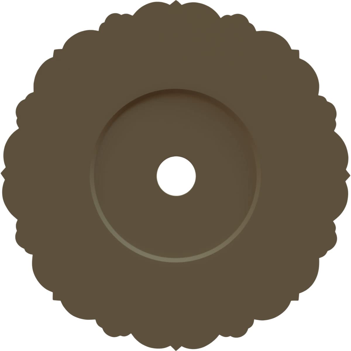 Ekena Millwork 32-inch Angel Ceiling Medallion - Hand-Painted Cream Crackle Finish, 32 1/4
