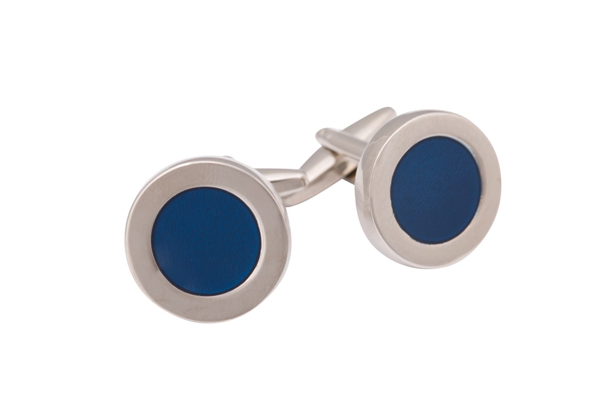 Elegant Navy Blue Enamel Cufflinks for Men - Classic Dress Accessories for Weddings, Business & Formal Occasions