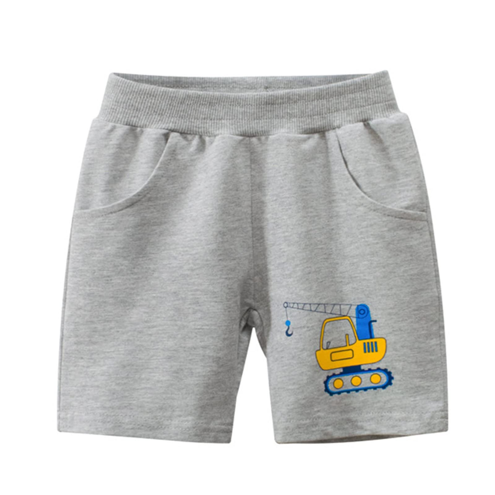 2024 Toddler Boys' Cotton Jogger Shorts with Pockets - Cartoon Print Summer Activewear for Kids | Perfect for Playtime, Daycare & Outdoor Activities