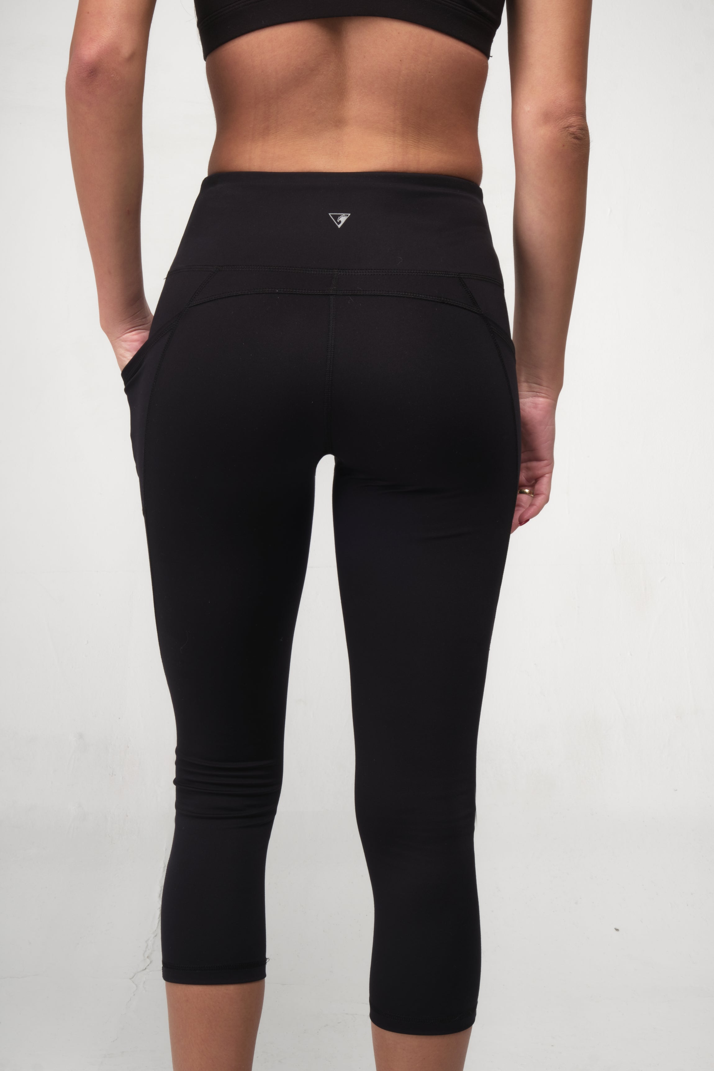 Capri Leggings for Women - High Waist Onyx Black Yoga Pants - Perfect for Workouts, Running & Lounge Wear