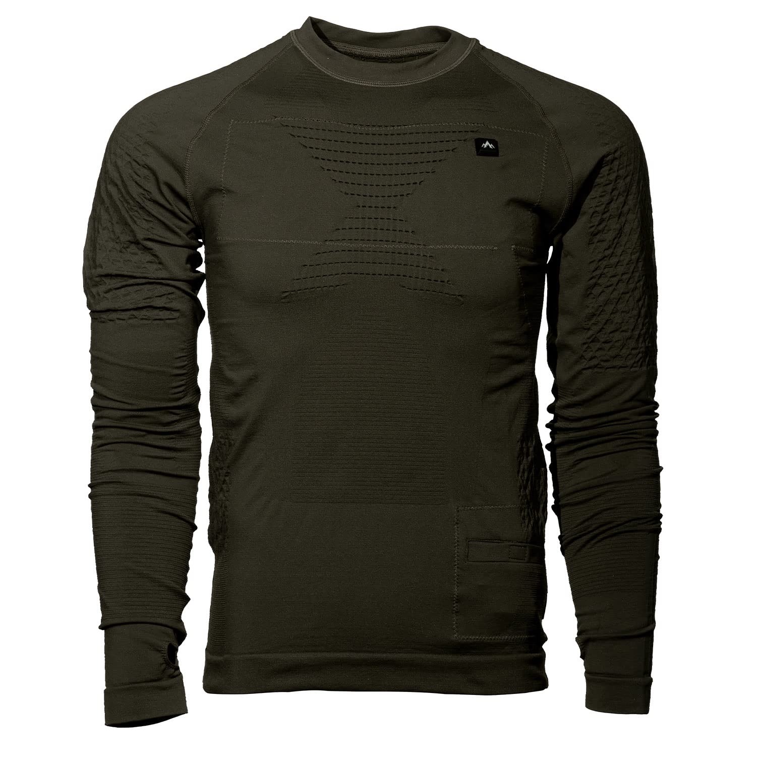 Pnuma Outdoors IconX Heated Long Sleeve Shirt with Rechargeable Battery - 3 Heat Settings for Men & Women | Warm Base Layer for Hiking, Hunting & Winter Sports