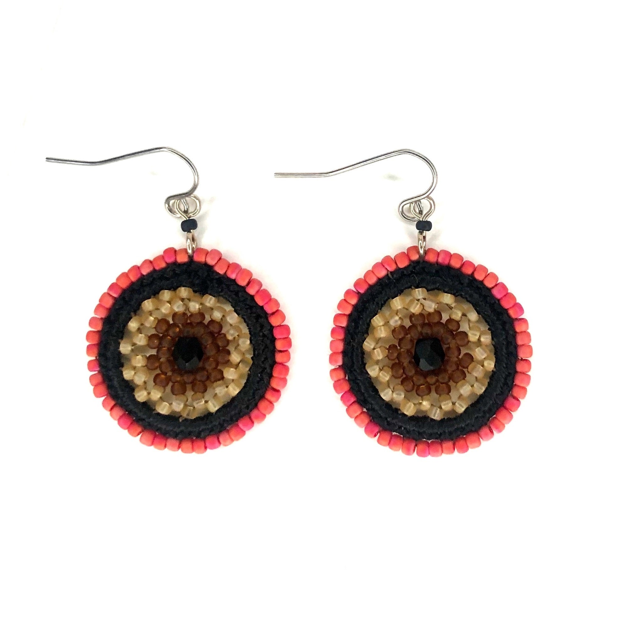 Handmade Macrame and Bead Drop Earrings - Bohemian Autumn Harvest Style for Women | Perfect for Fall Weddings, Parties & Boho Fashion