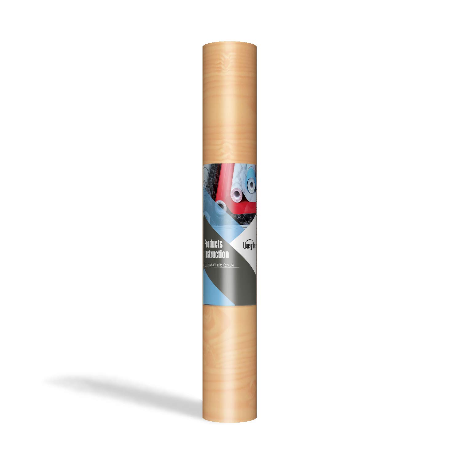 Livelynine 24x197 Inch Light Wood Contact Paper - Peel and Stick Self Adhesive Wallpaper for Countertops, Kitchen Cabinets, Furniture & Desks - Waterproof Wood Vinyl Wrap - Perfect for Home Renovation, DIY Projects & Furniture Makeover