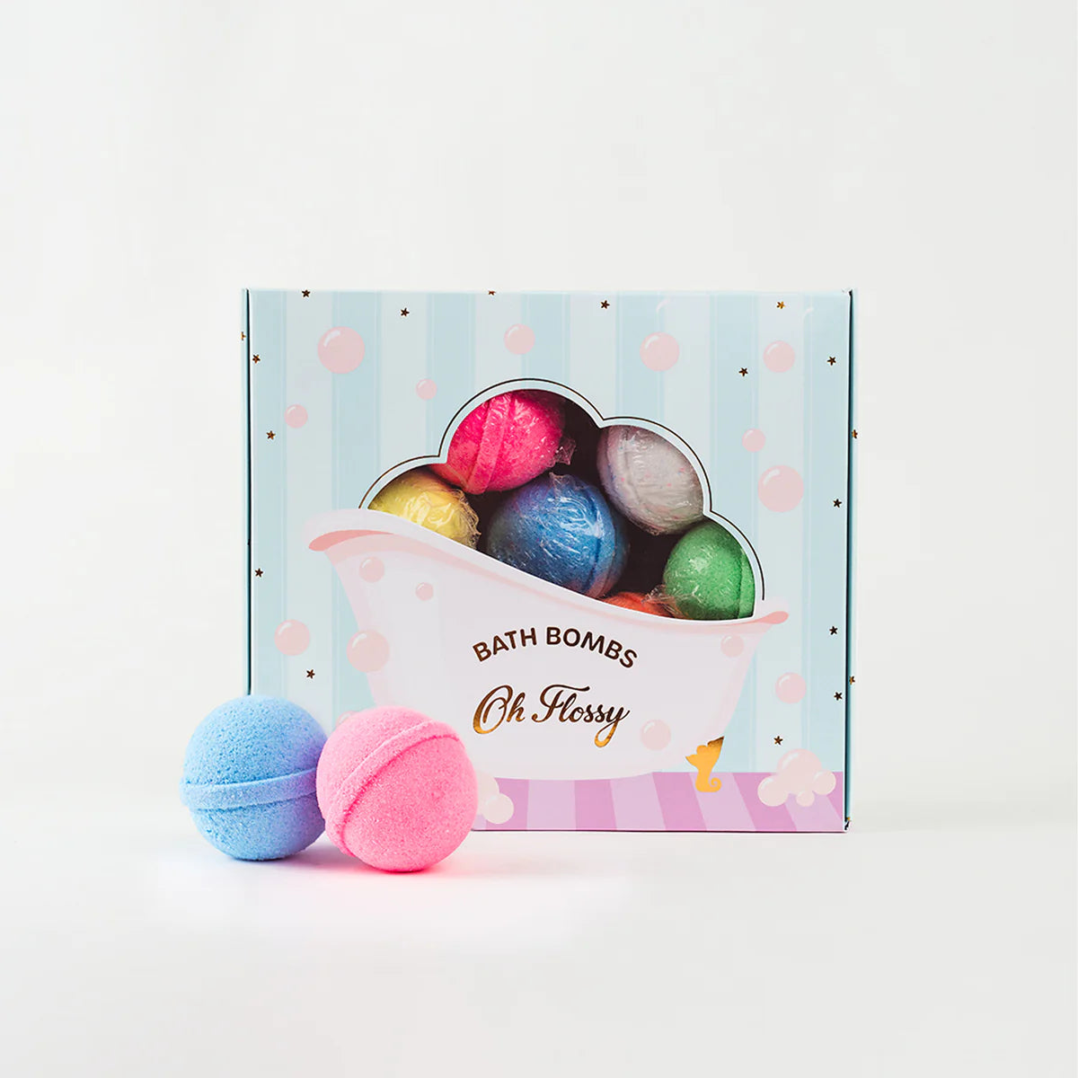Oh Flossy Kids Mini Bath Bombs - Fun & Safe Bath Time for Toddlers | Organic Ingredients | Perfect for Birthday Gifts & Relaxation