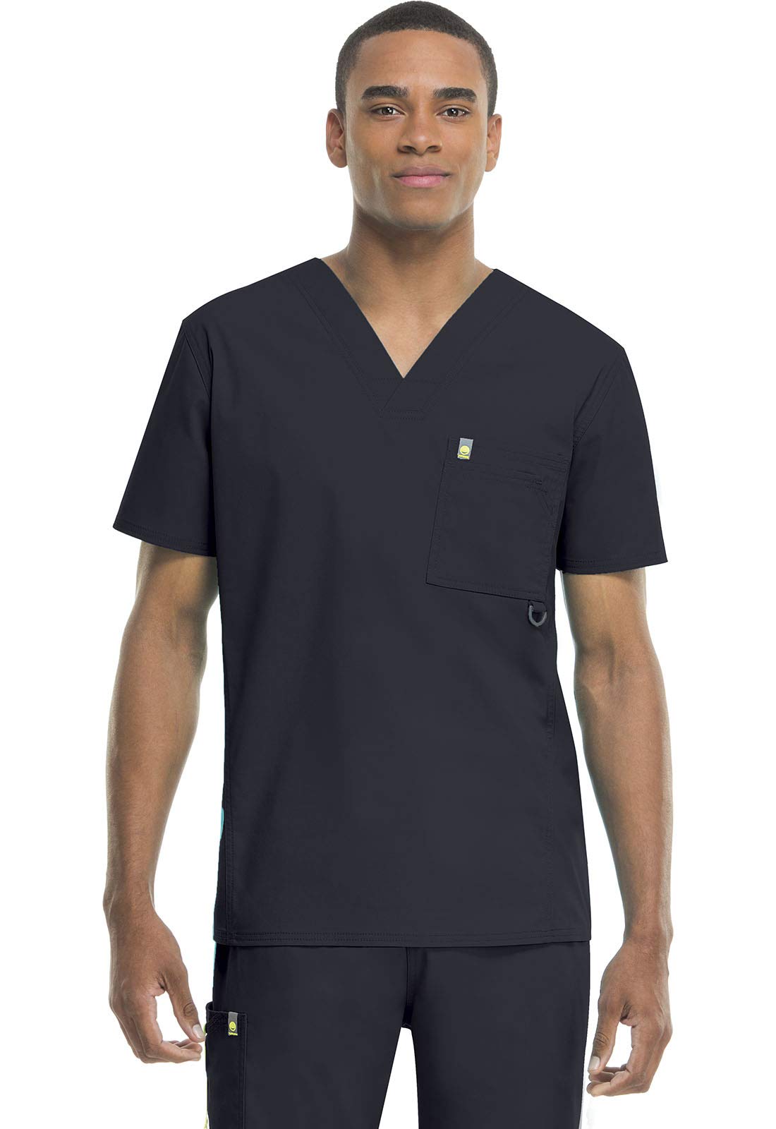 Code Happy Bliss with Certainty Men's V-Neck Scrub Top 16600A - Comfortable Medical Uniform for Doctors & Nurses