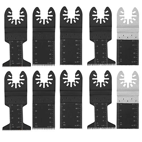 10Pcs Oscillating Multi Tool Saw Blades - Premium Cutting Blades for Bosch, Dremel & Fein Grinders - Wood, Metal & Plastic Cutting - DIY & Professional Renovation Projects