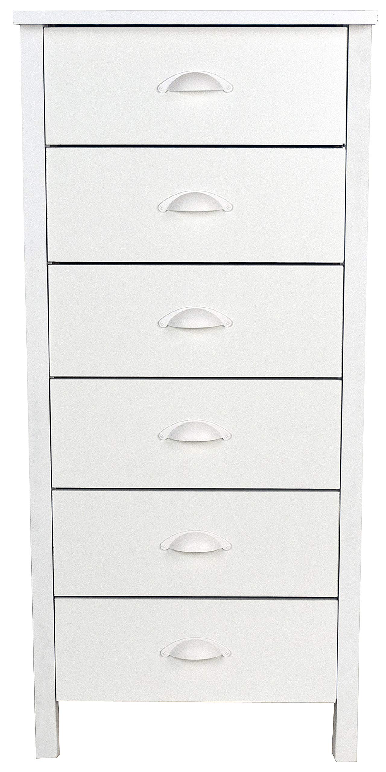 Venture Horizon 6-Drawer White Lingerie Dresser - Perfect for Bedroom Organization, Closet Storage & Underwear Drawer Organizer