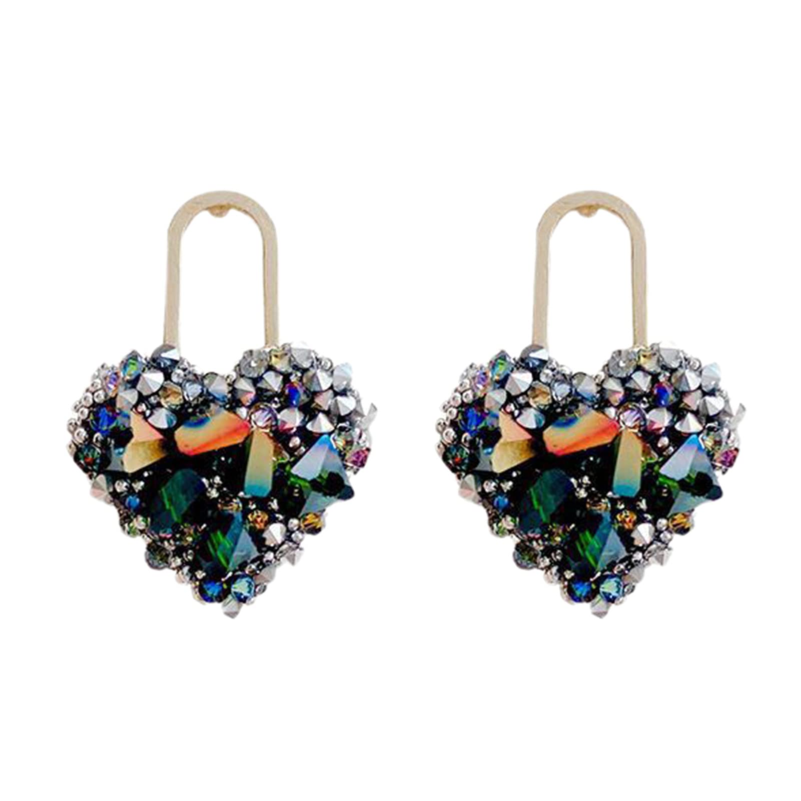925 Sterling Silver Rhinestone Crystal Stud Earrings for Women & Girls | Colorful Party Jewelry for Night Out, Wedding, Prom & Special Occasions