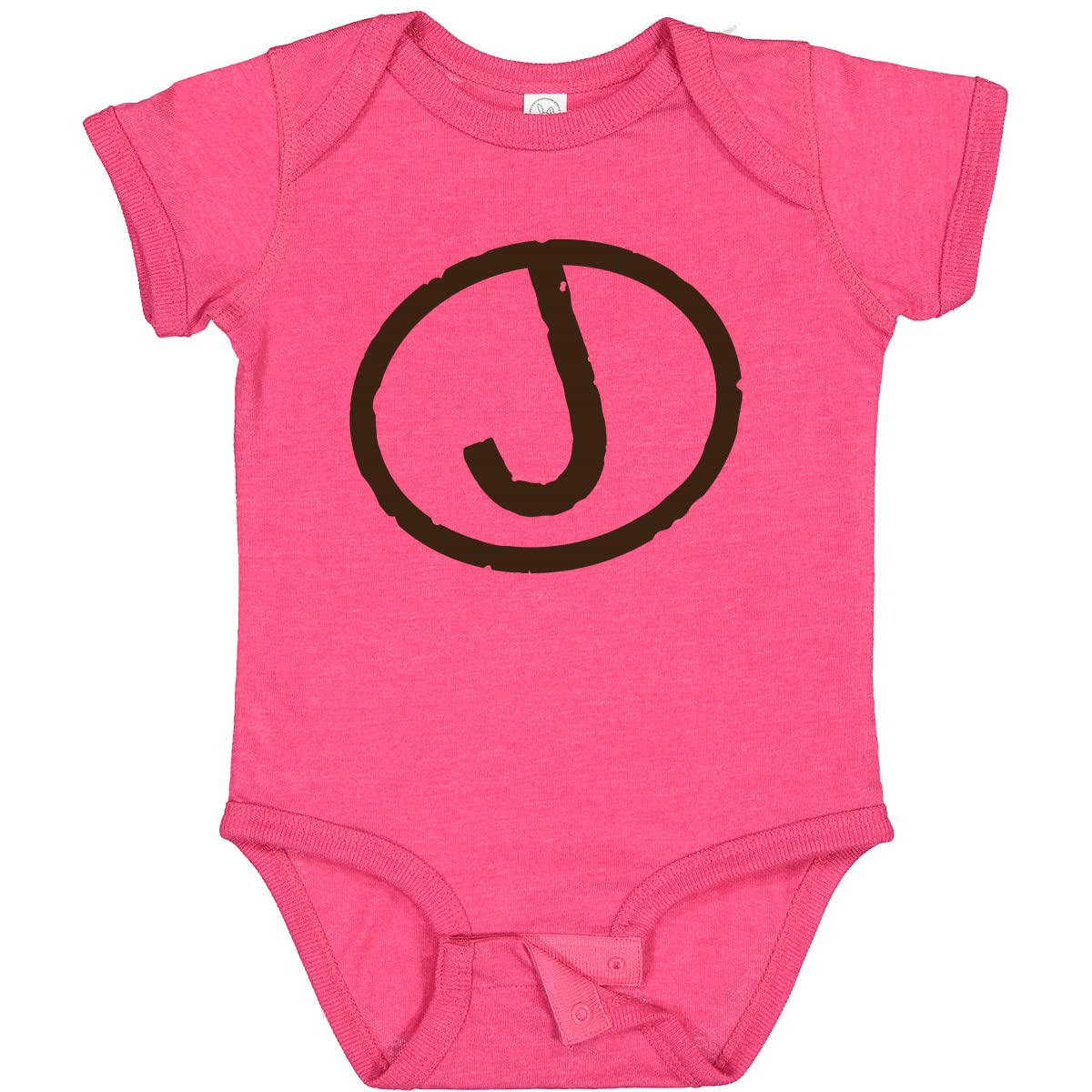 Inktastic Monogrammed Baby Bodysuit - Personalized Letter J Onesie for Newborns & Infants | Soft Cotton Gift for Baby Showers, Christenings & First Birthday Parties