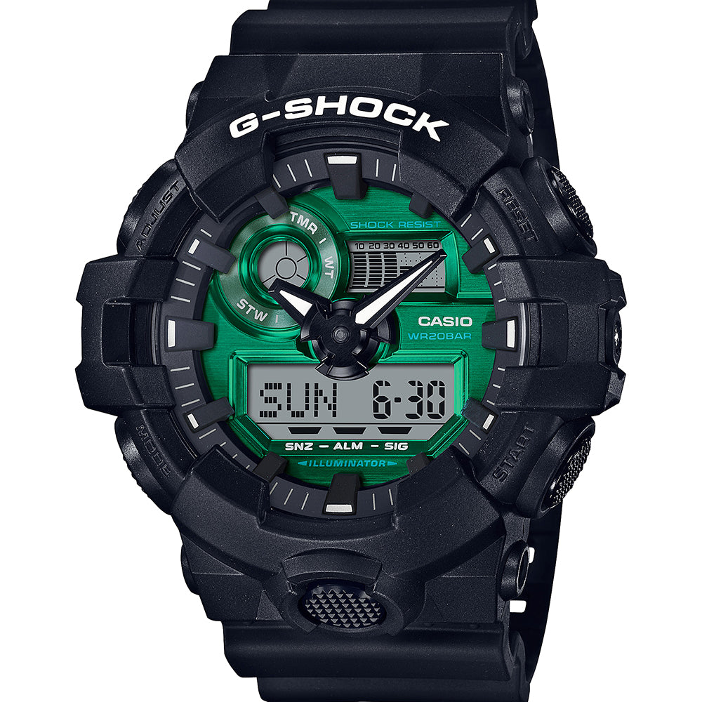 Casio G-Shock GA700MG-1A Digital Analog Watch for Men - Durable Shock-Resistant Sports Watch for Outdoor, Workout & Everyday Use