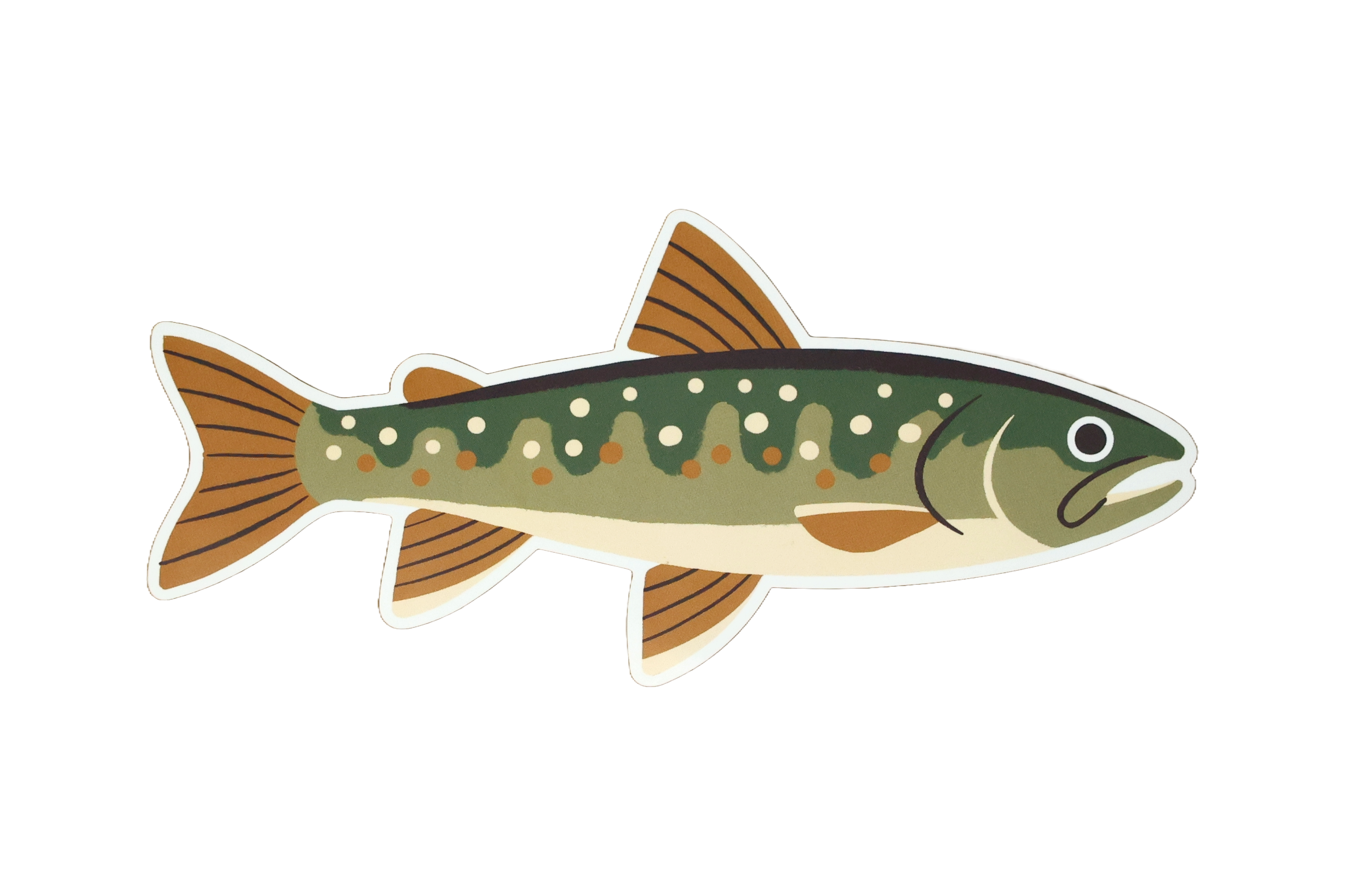 Native Trout Sticker - Waterproof Vinyl Decal for Fishing Gear, Coolers & Outdoor Equipment - Perfect for Anglers & Nature Lovers
