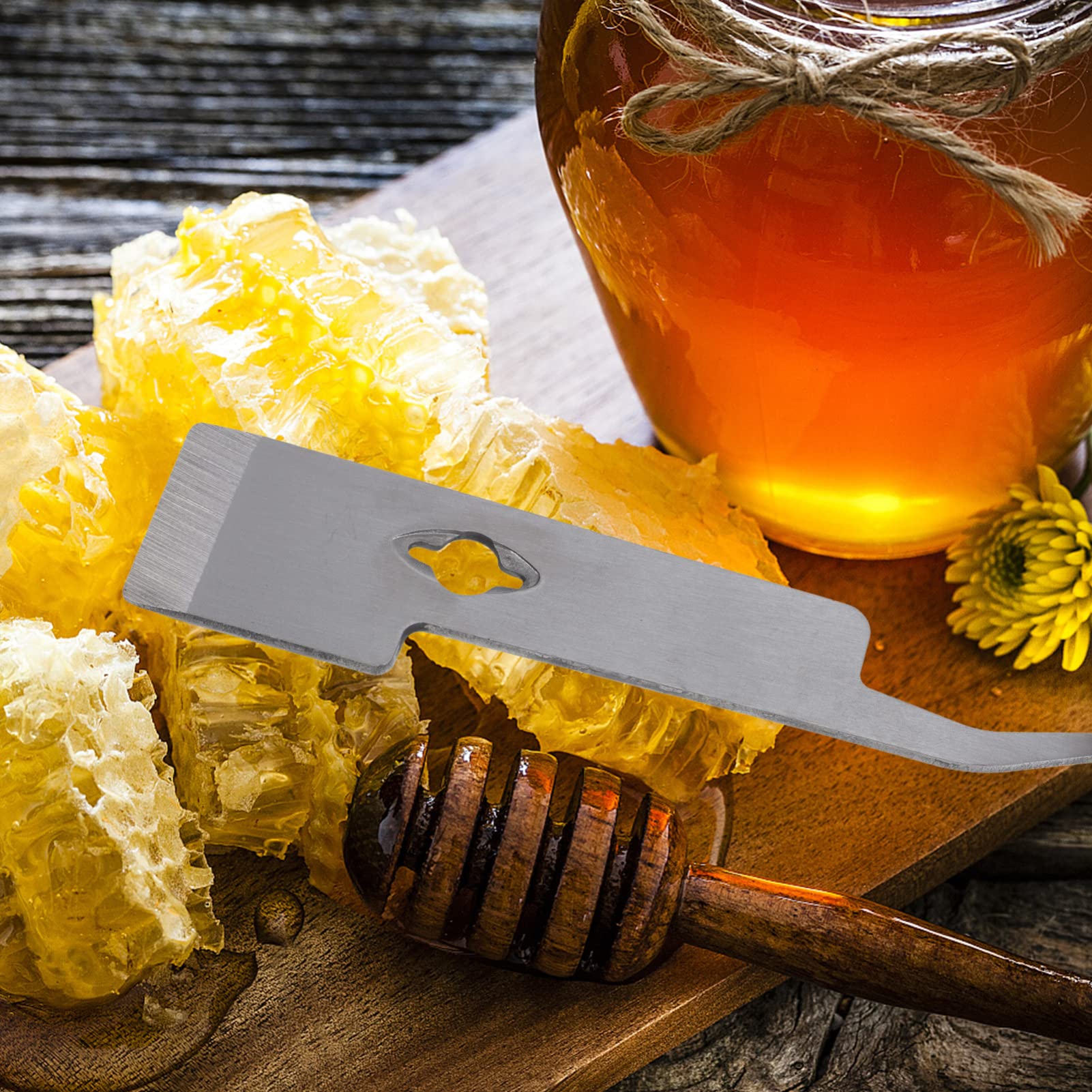 Balacoo Stainless Steel Bee Hive Scraper & J-Hook Frame Lifter - Beekeeping Tools for Hive Maintenance, Honey Harvesting & Beekeeper Supplies | Durable Beekeeping Equipment for Hive Cleaning & Frame Removal