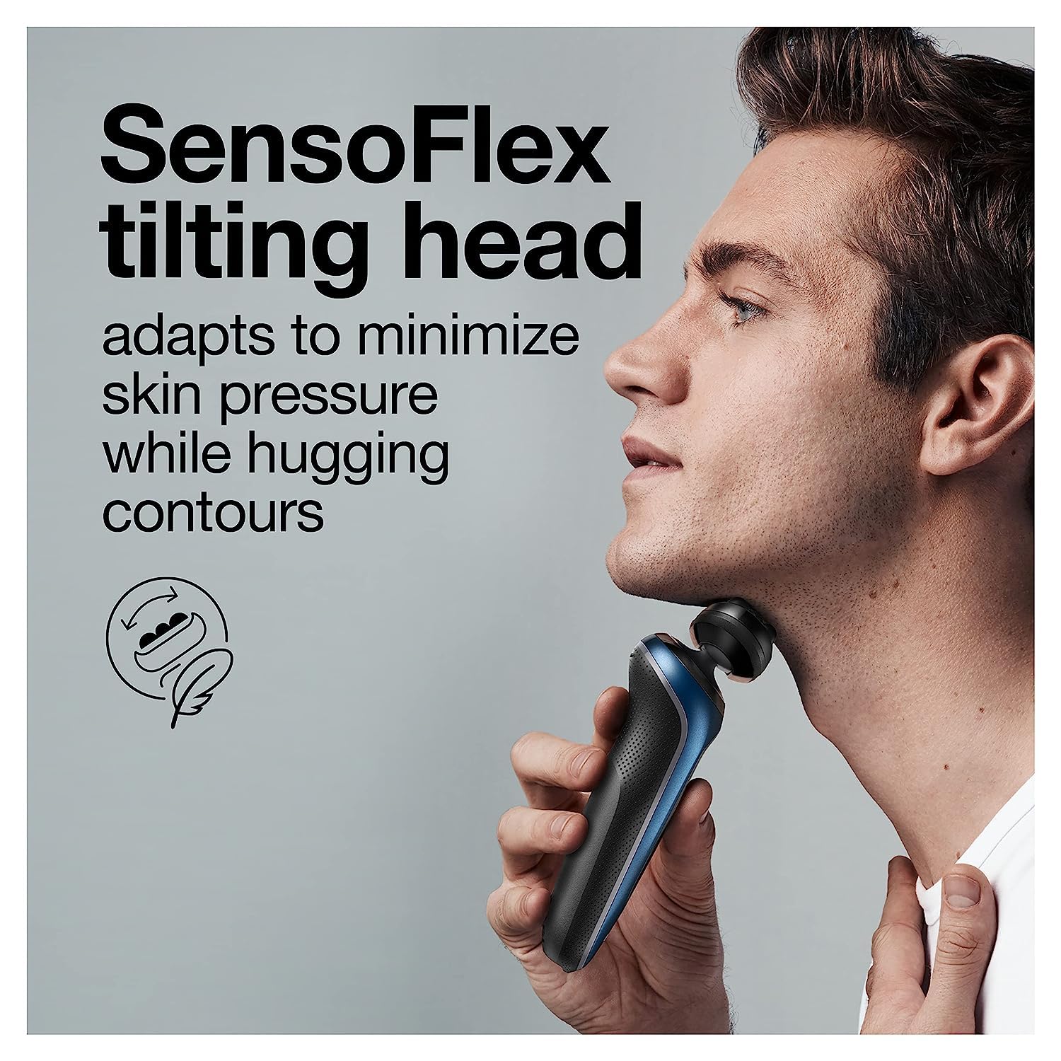 Braun Series 6 6040cs Electric Shaver for Men - Wet & Dry Rechargeable Cordless Foil Shaver with Precision Trimmer & Charging Stand - Blue | Perfect for Travel, Home & Office Use