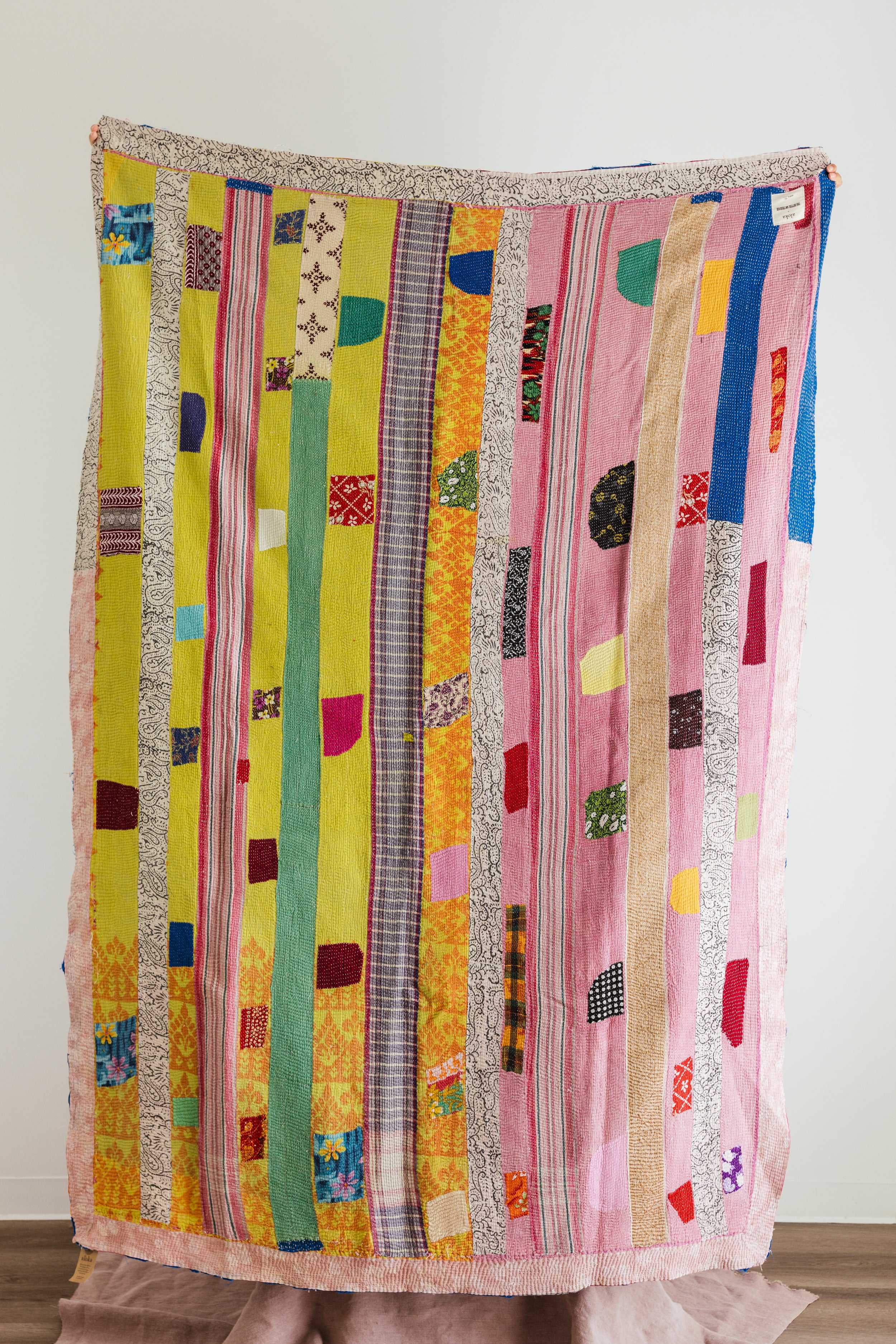 Aloka + BS Quilt #71 - Premium Handmade Patchwork Quilt for Bed, Sofa & Home Decor - Cozy & Stylish Bohemian Design for Bedroom, Living Room & Gift Giving