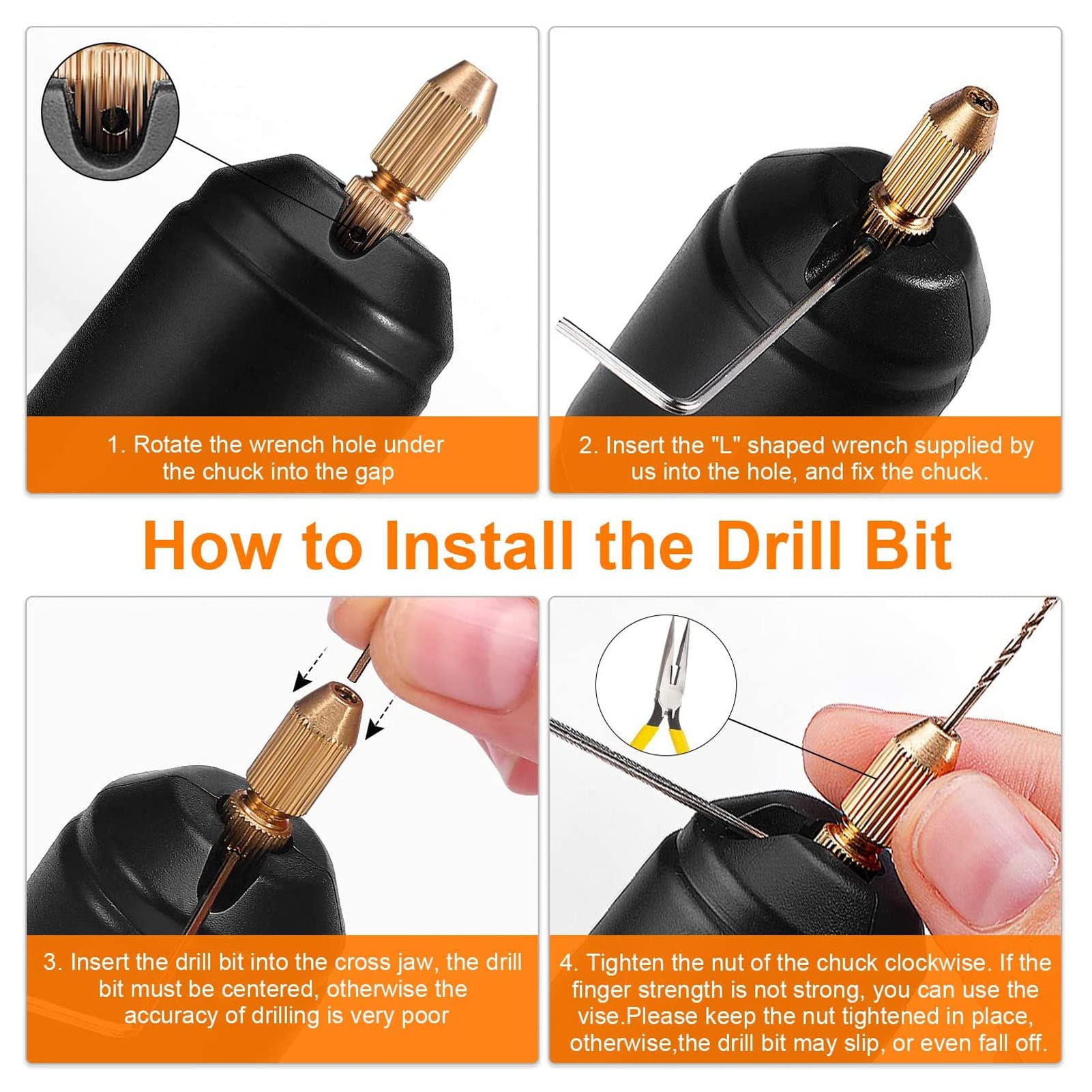 High Speed USB Mini Electric Drill - Micro Hand Drill for Resin Jewelry Making with Steel & ABS Iron Bits (No US Plug Included) | Perfect for DIY Crafts, Woodworking & Small Repair Projects