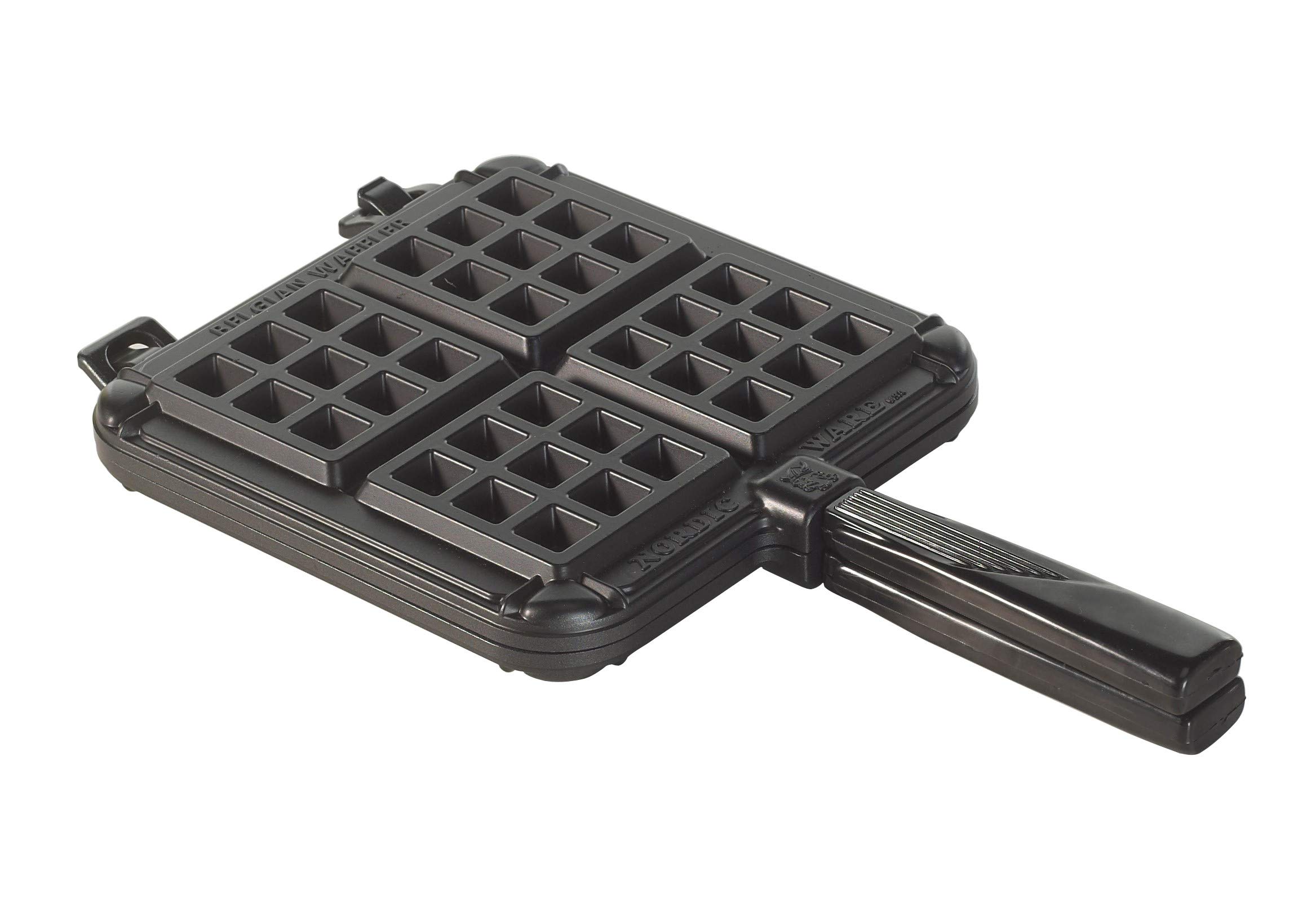 NordicWare 15040 Cast Aluminum Stovetop Belgium Waffle Maker - Perfect for Homemade Breakfast, Brunch & Desserts