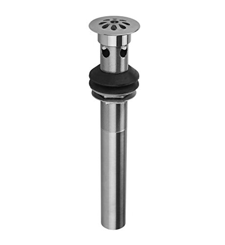 Jaclo 660-SC Satin Chrome Tear Drop Bathroom Sink Drain with Overflow - Elegant Drainage Solution for Vanities, Powder Rooms & Guest Bathrooms