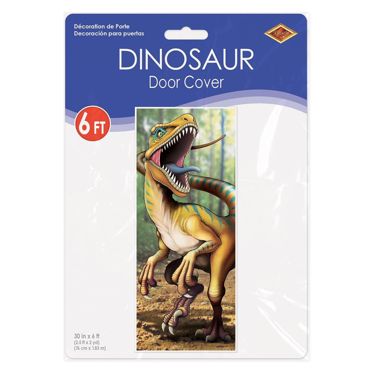 12 Pack Beistle Dinosaur Party Door Covers - Dino Themed Birthday Decorations for Kids Room, Classroom & Party Entrance Decor
