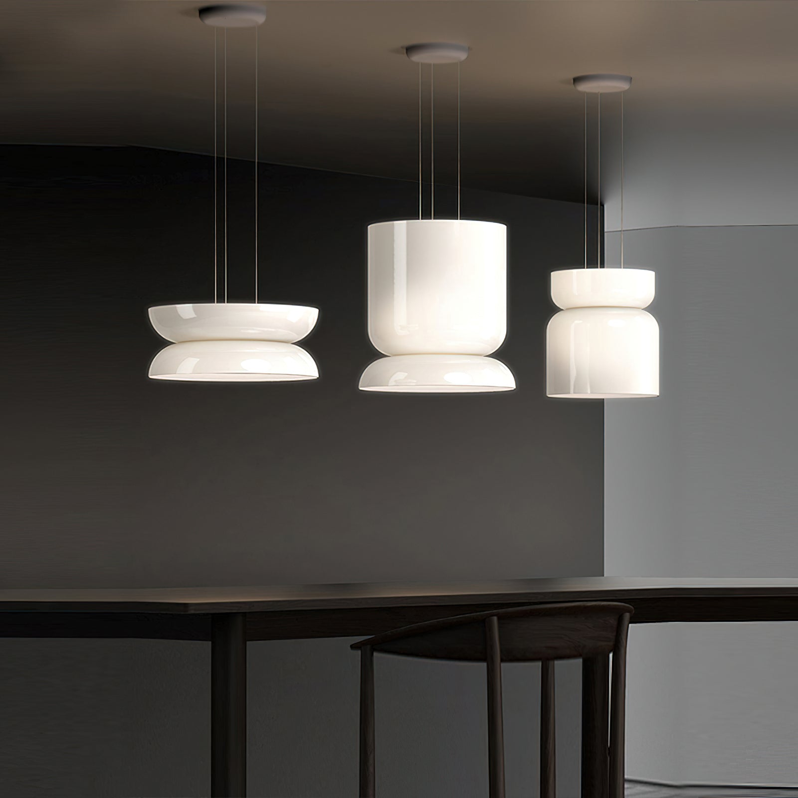 Modern Alba LED Glass Pendant Light - Dimmable Hanging Fixture for Kitchen Island, Dining Room & Bedroom Lighting | Energy Efficient & Stylish Home Decor