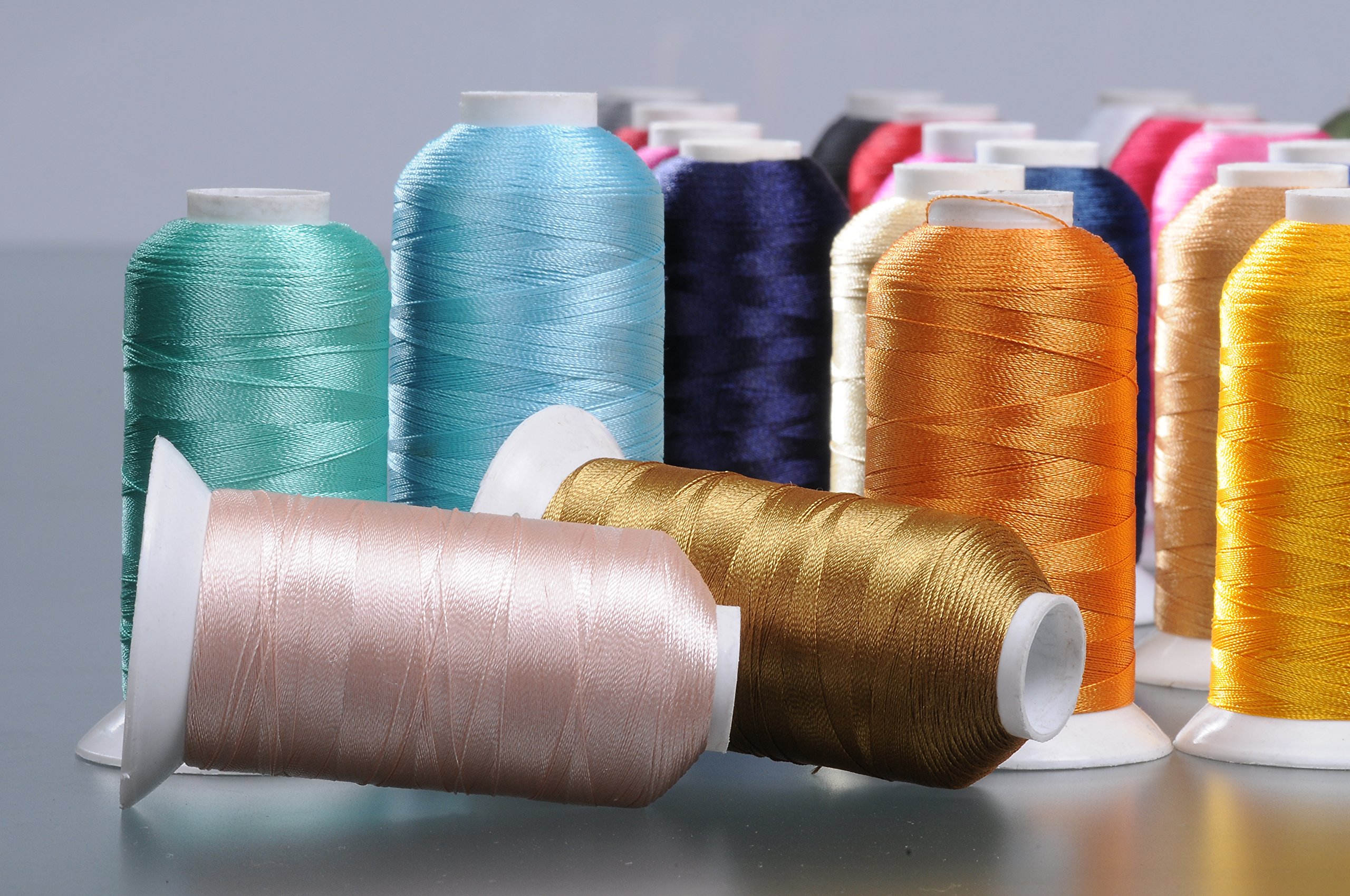 Premium 100 Cones (1100 Yards Each) of High-Quality Polyester Machine Embroidery Threads - Compatible with Brother, Babylock, Janome, Singer, Pfaff, Husqvarna & Bernina Sewing Machines - Perfect for Quilting, Embroidery, Clothing & Home Decor Projects
