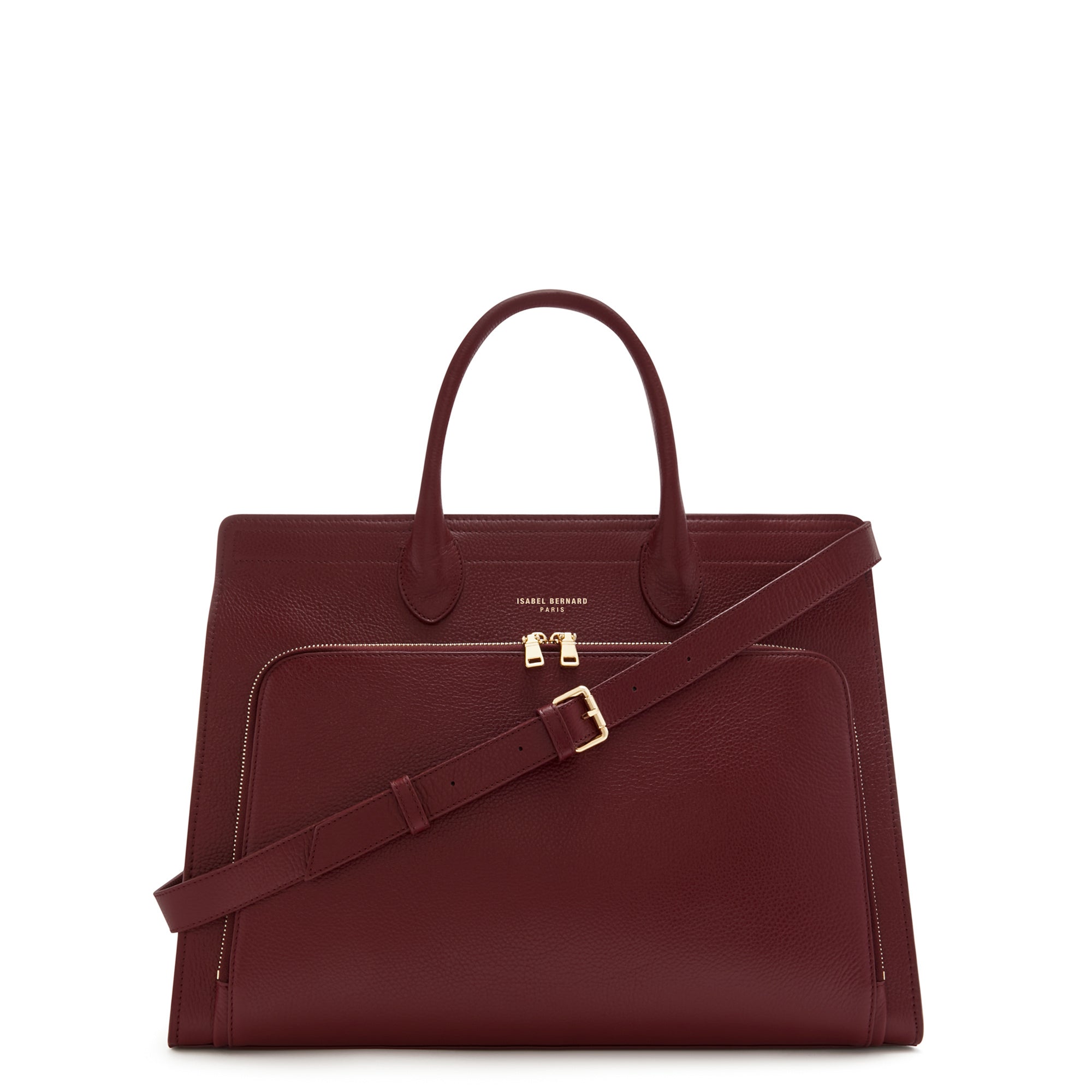 Honoré Nadine Red Calfskin Leather Handbag for Women with 16.4 Inch Laptop Pocket - Stylish Work Tote, Office Commute & Travel Accessory