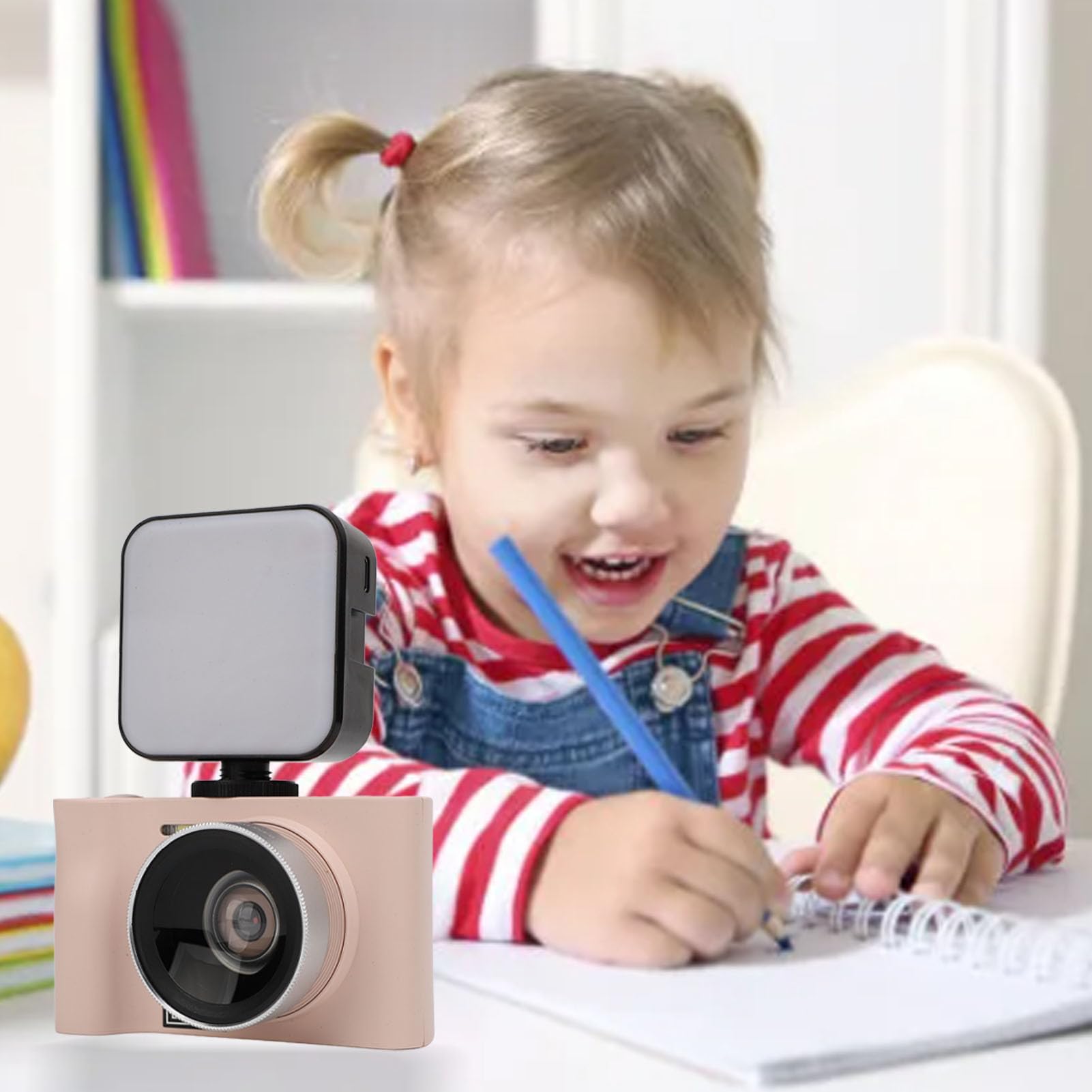 2.5K Vlogging Camera with Fill Light - 24MP 16X Digital Zoom Compact Digital Camera for YouTube, Travel & Selfies | Webcam with Pause Function | Ideal for Teens & Beginners (Roseate) - Perfect for Content Creation, Video Blogging & Live Streaming