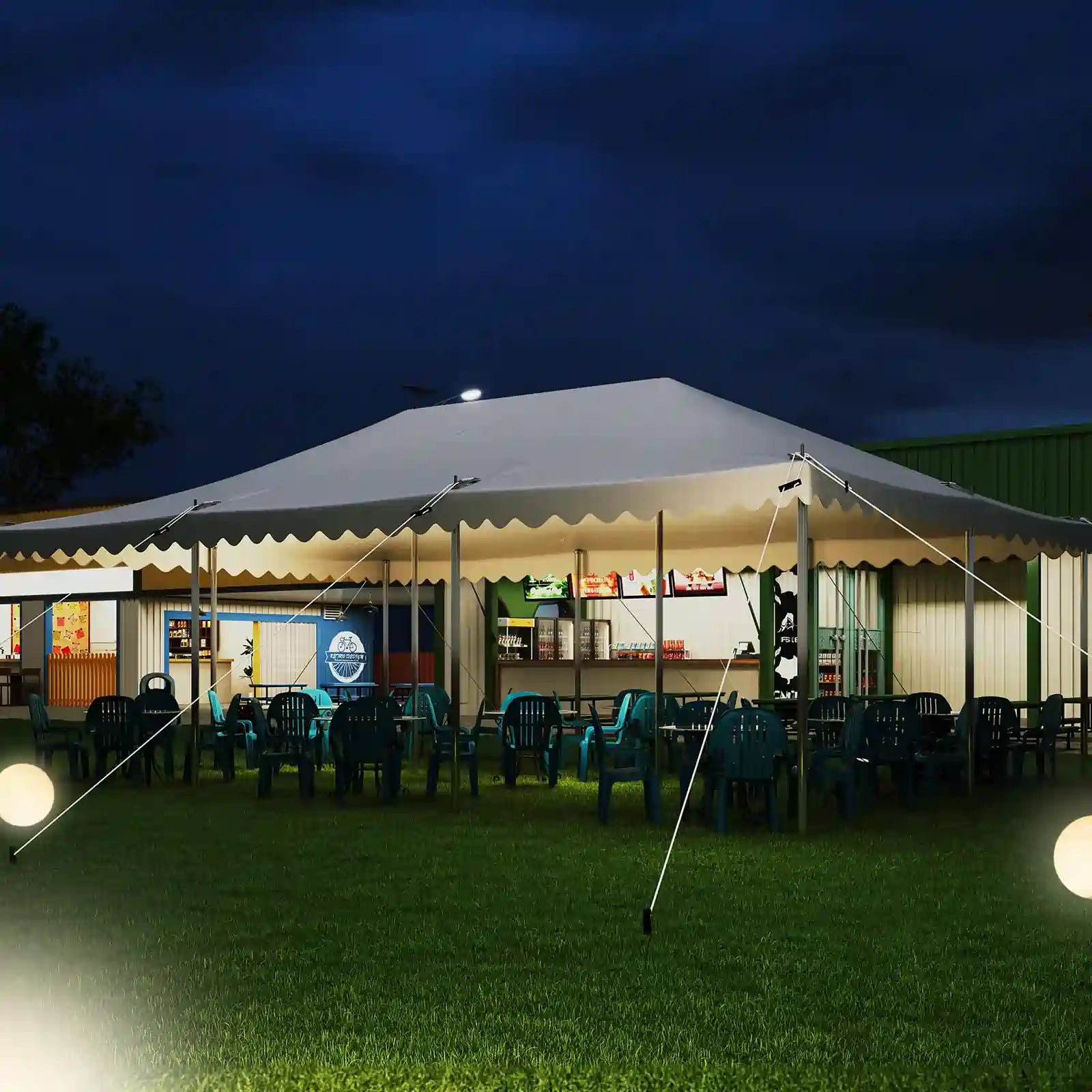 Quictent Heavy Duty Fire Retardant Pole Tent - Waterproof Party Canopy for Outdoor Events, Weddings & Camping