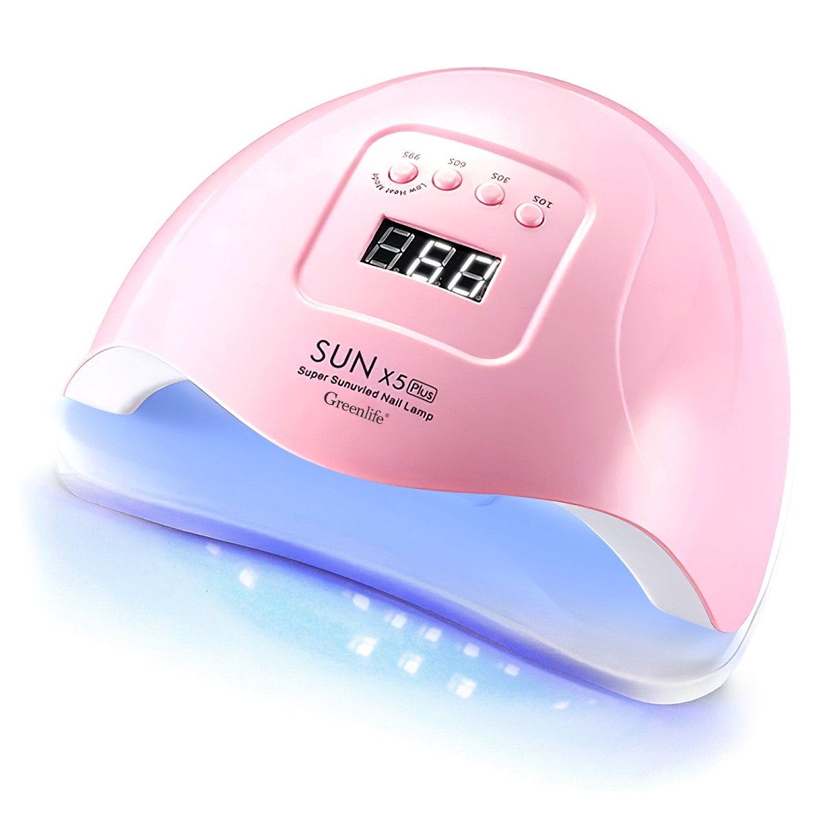 Professional 80W UV LED Nail Lamp Sun X5 Plus (Pink) - Fast Drying for Gel Polish, Acrylic & Dip Powder Nails - Perfect for Home & Salon Manicures