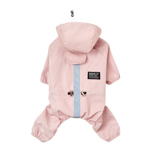 Waterproof Reflective Dog Raincoat for Small to Large Dogs - Dusty Pink | High Visibility Safety Coat for Night Walks & Rainy Day Adventures