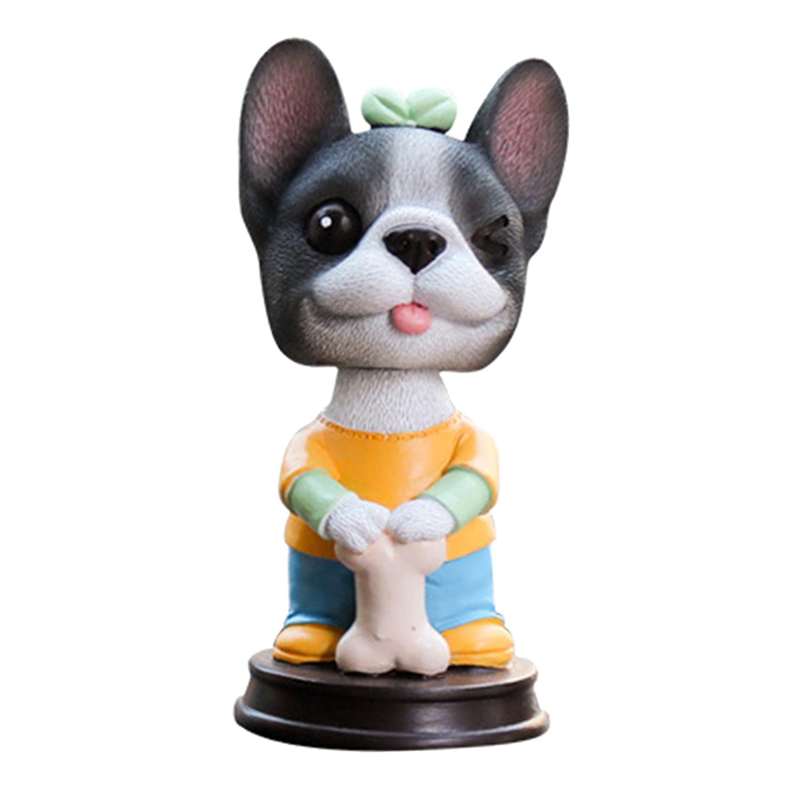 Baoblaze Realistic Shaking Head Dog Bobblehead - Fun Dashboard Decoration for Cars, Office Desk & Home Decor - Cute Bone-Shaped Car Accessory Gift for Pet Lovers