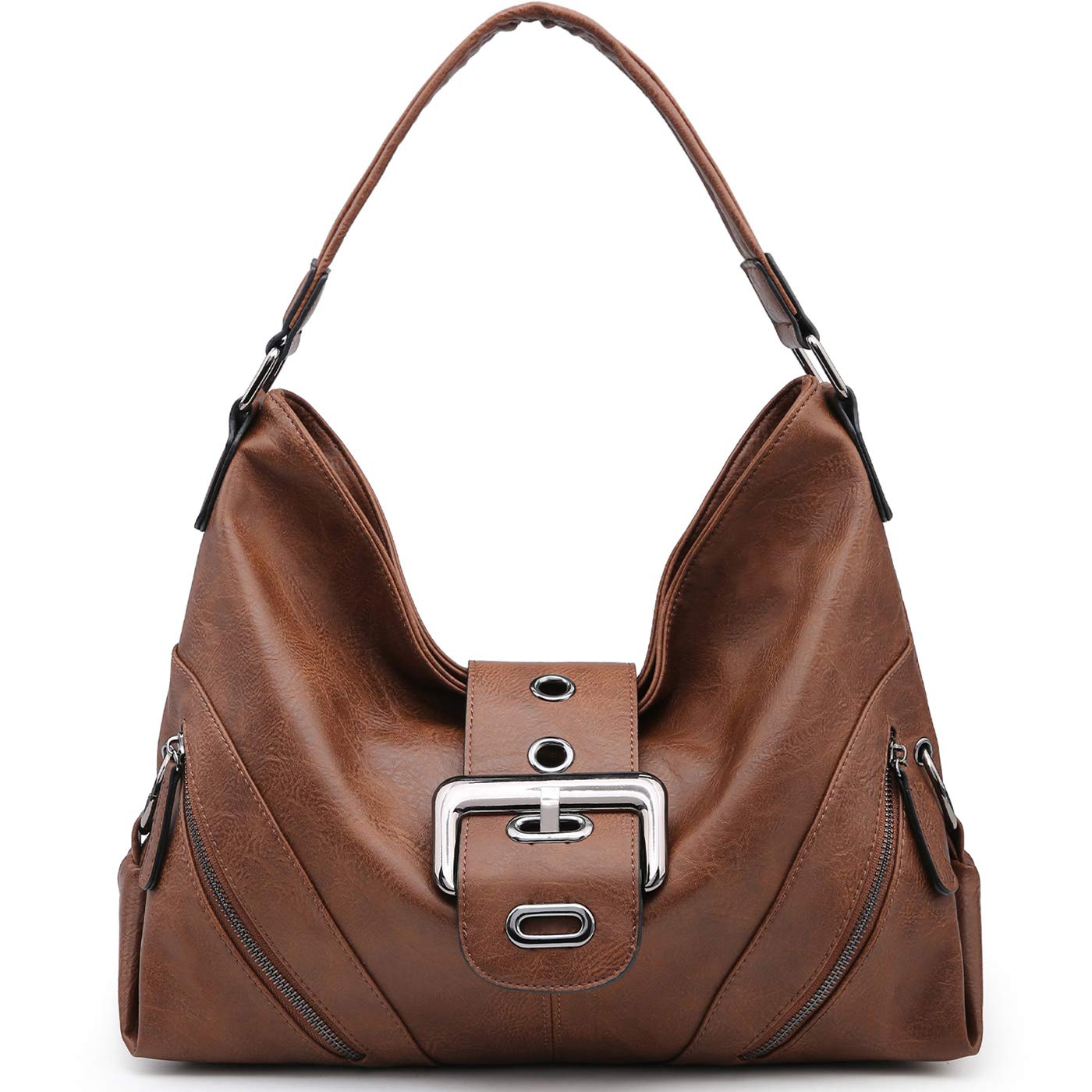 Stylish Women's Hobo Handbags - Large PU Leather Satchel Tote Shoulder Bag with Buckle Design | Roomy Purse for Work, Travel & Everyday Use