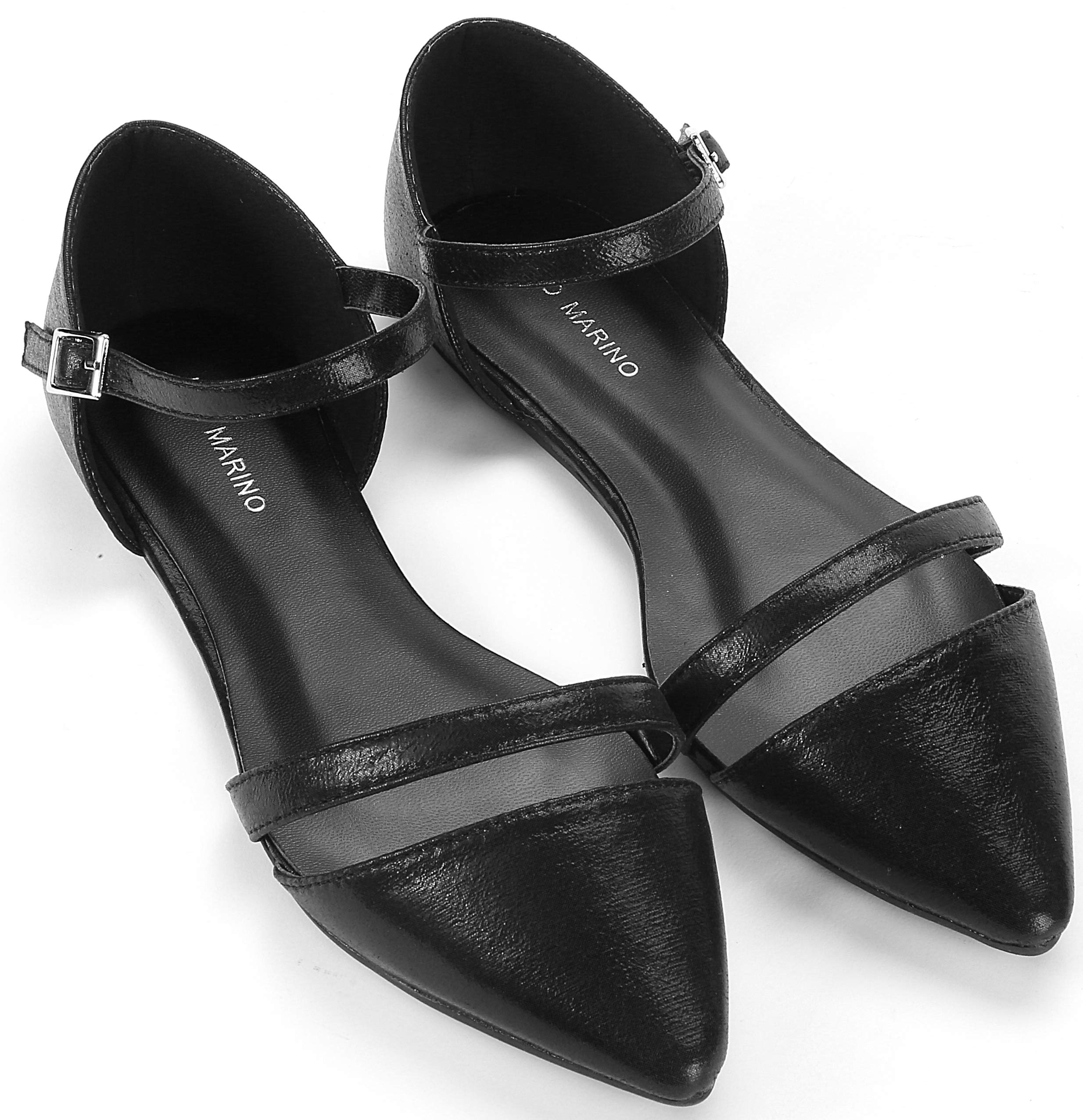 Mio Marino Women's Pointed Toe Ballet Flats - Comfortable Dress Shoes for Work, Office & Formal Occasions | Elegant Ladies Loafers for Business, Wedding & Daily Wear