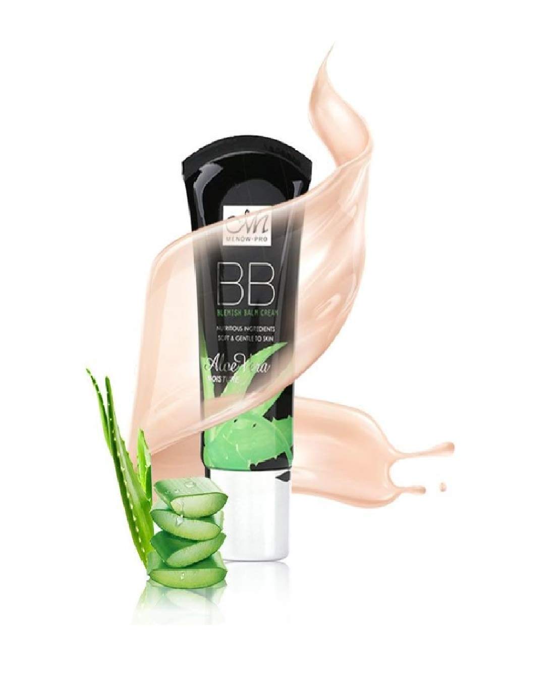 Glamyou Moisturizing Liquid Foundation & BB Cream - Dark Ivory (Shade C) with Free Black Liquid Eyeliner | 2-Piece Money Saver Set | Daily Makeup & Natural Coverage for Flawless Skin