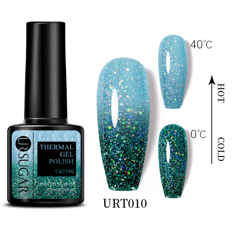 Thermal Color Changing Nail Polish - 7.5ml URT010 Gel Polish That Reacts to Temperature | Perfect for Manicures, Parties & Seasonal Nail Art
