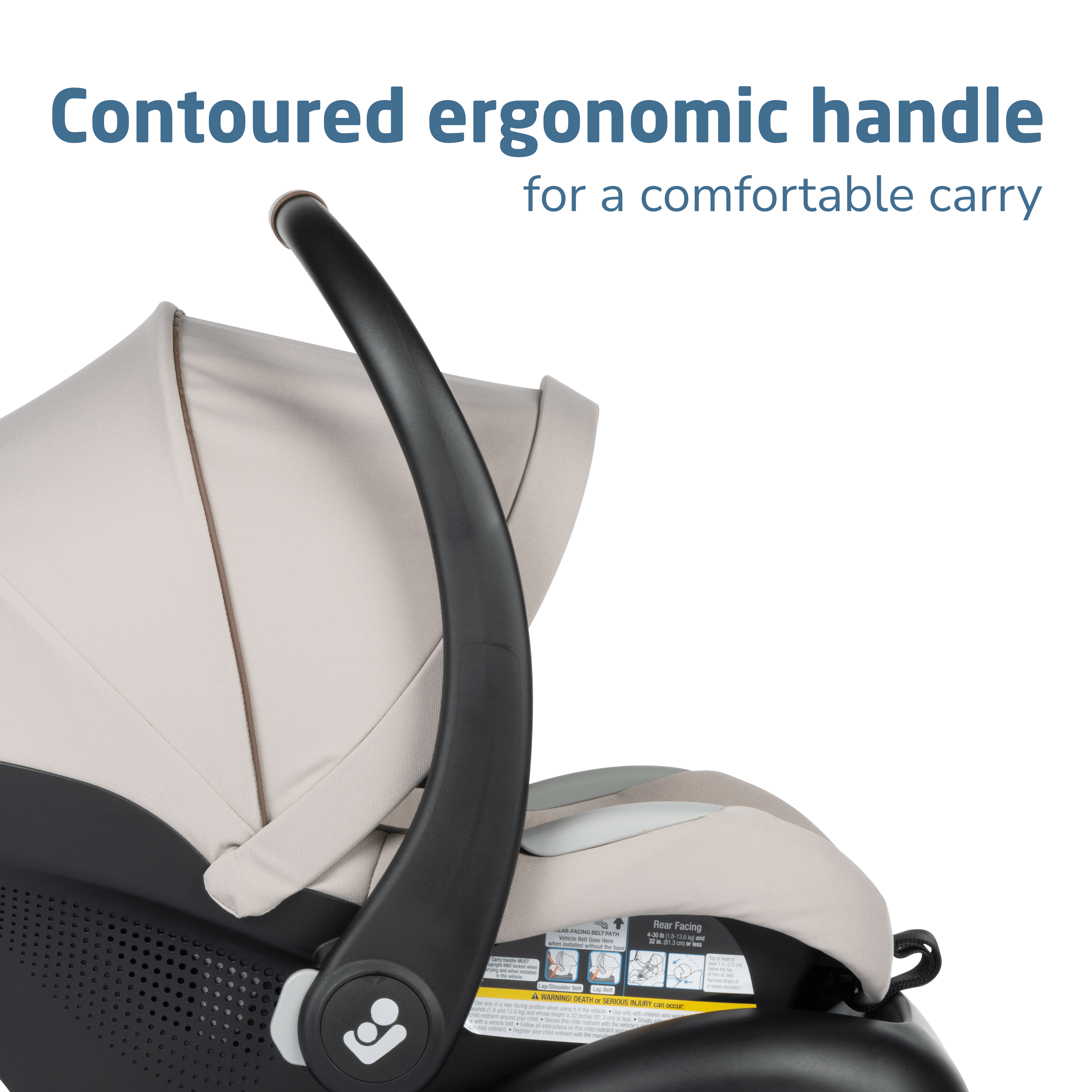 Maxi Cosi Mico Luxe Infant Car Seat with Vegan Leather Grip - Premium Baby Safety Car Seat for Newborns - Perfect for Travel, Shopping & Family Outings