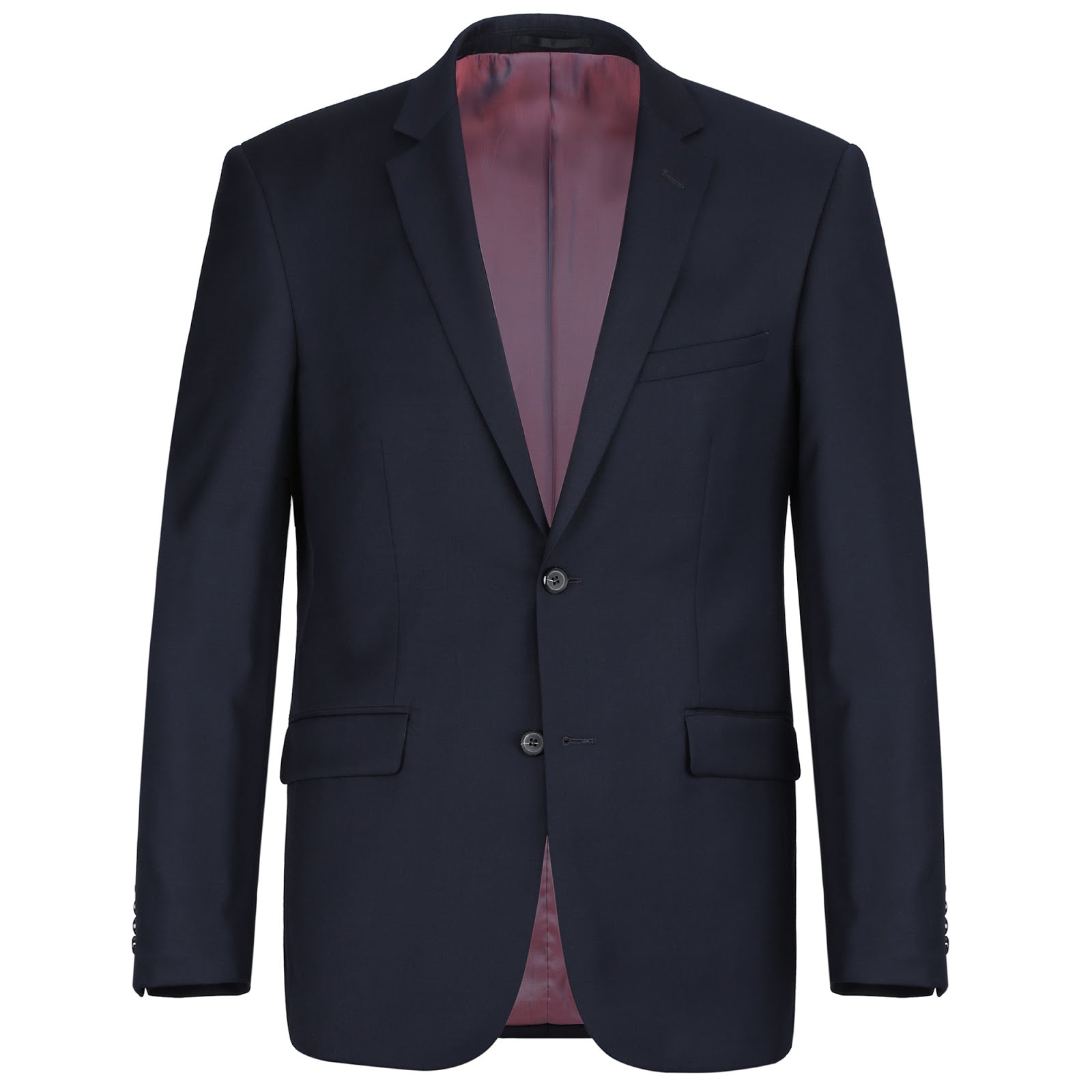 Alessandro Vitello by Renoir Dark Navy 2-Piece Slim Fit Notch Lapel Wool Suit for Men | Business Attire & Formal Events | Wedding, Office & Special Occasion Wear