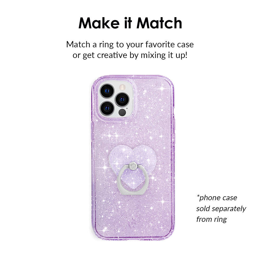 Lilac Stardust Phone Ring Holder - 360° Rotating Grip Stand for iPhone, Samsung & Smartphones | Perfect for Selfies, Videos & Hands-Free Use at Home, Office or Travel