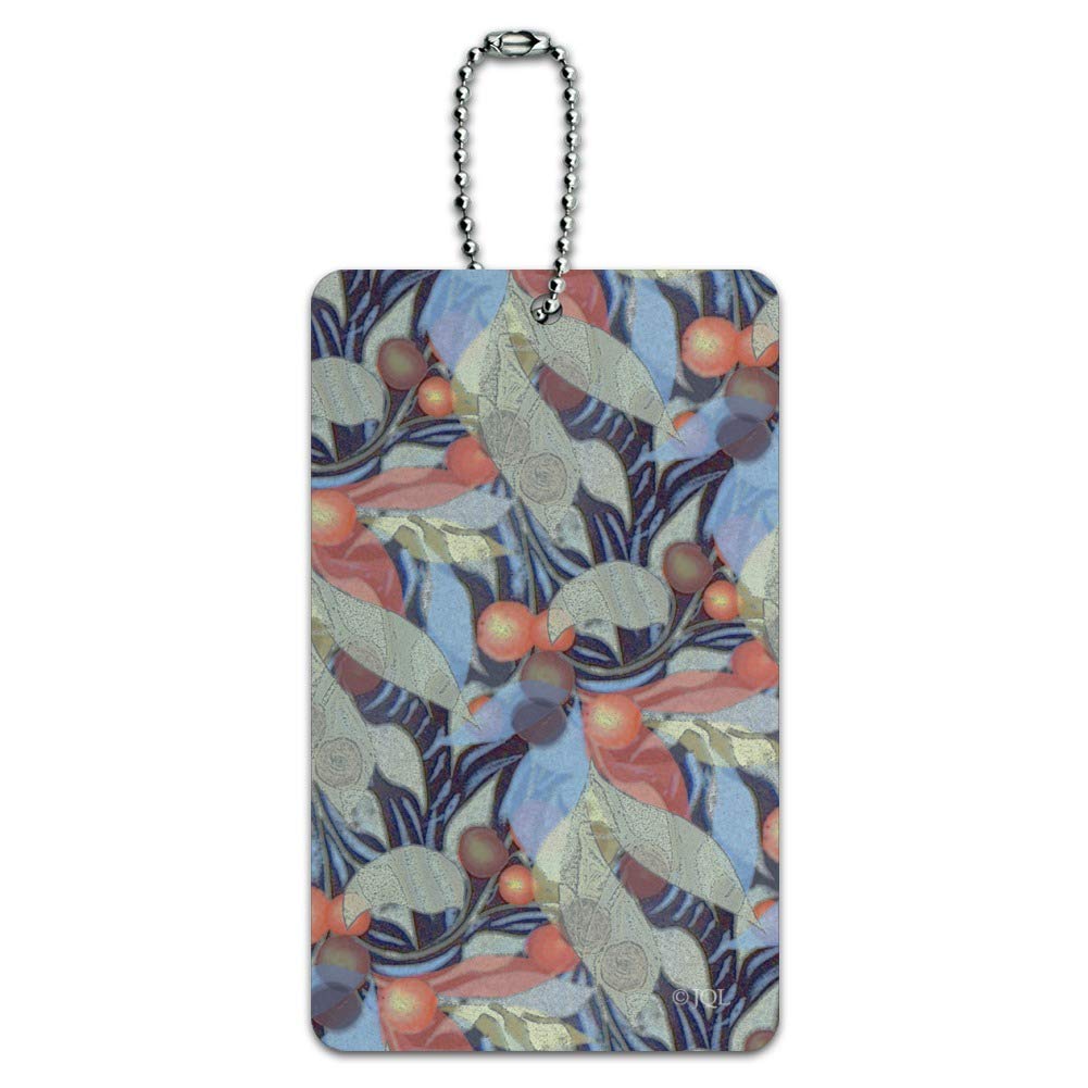 Stylish Fruits Leaves and Vines Pattern Luggage Tag - Durable Suitcase ID Card for Carry-On Bags - Perfect for Travel, Vacation & Airport Identification