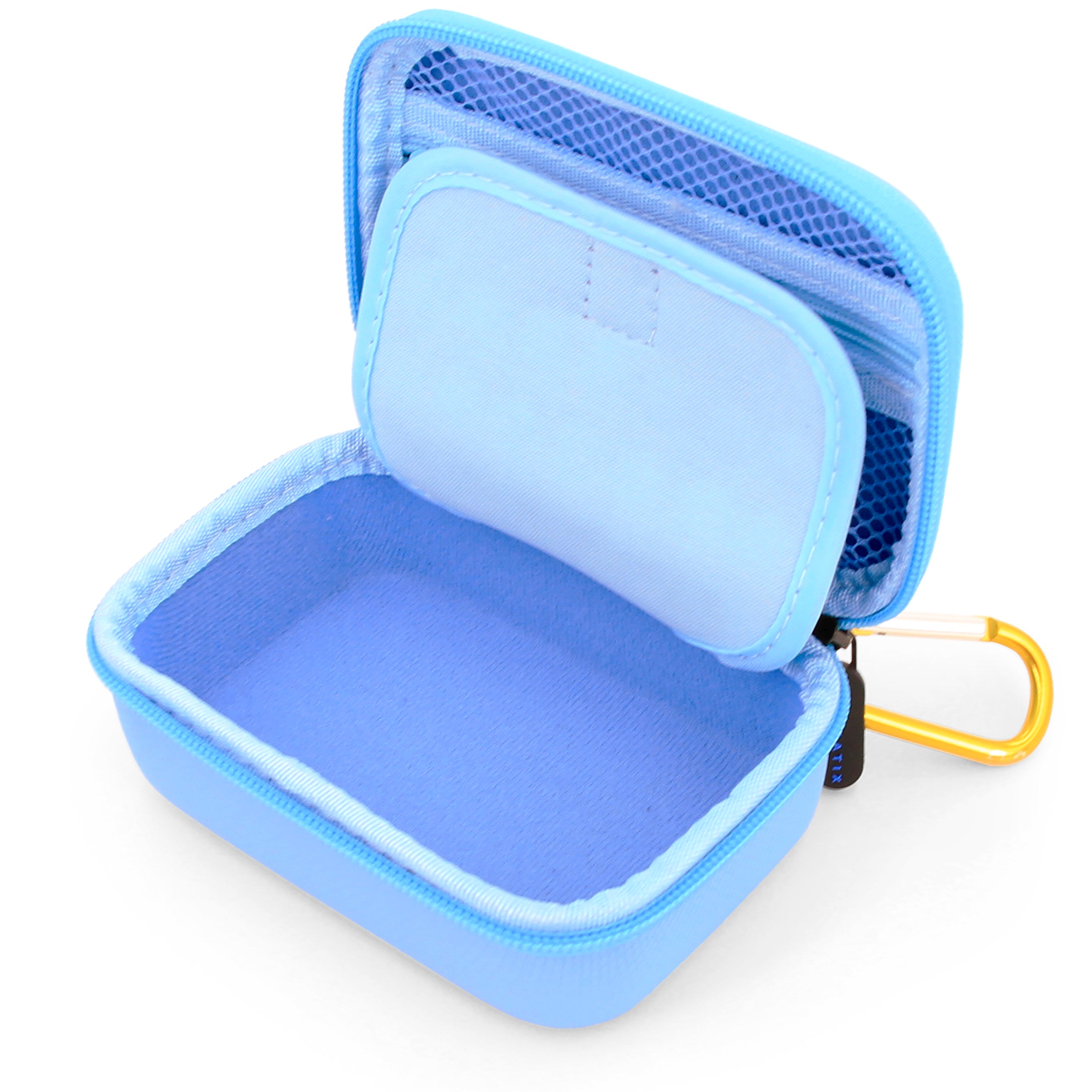 CASEMATIX Protective Carry Case for Moonbird & Moonbuddy Meditation Device - Light Blue Travel Pouch with USB-C Cable Storage | Perfect for Meditation, Yoga, and Stress Relief On-The-Go